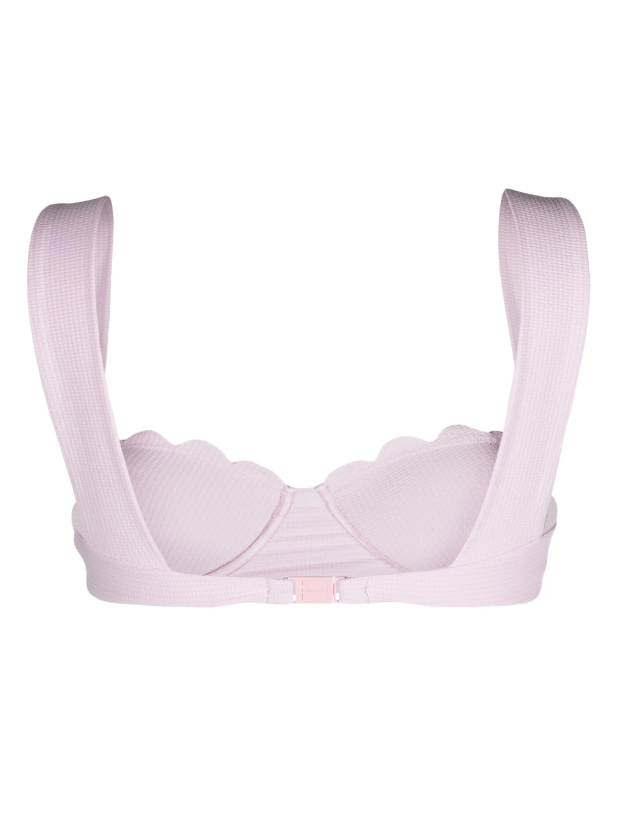 scalloped-edge detail bikini top