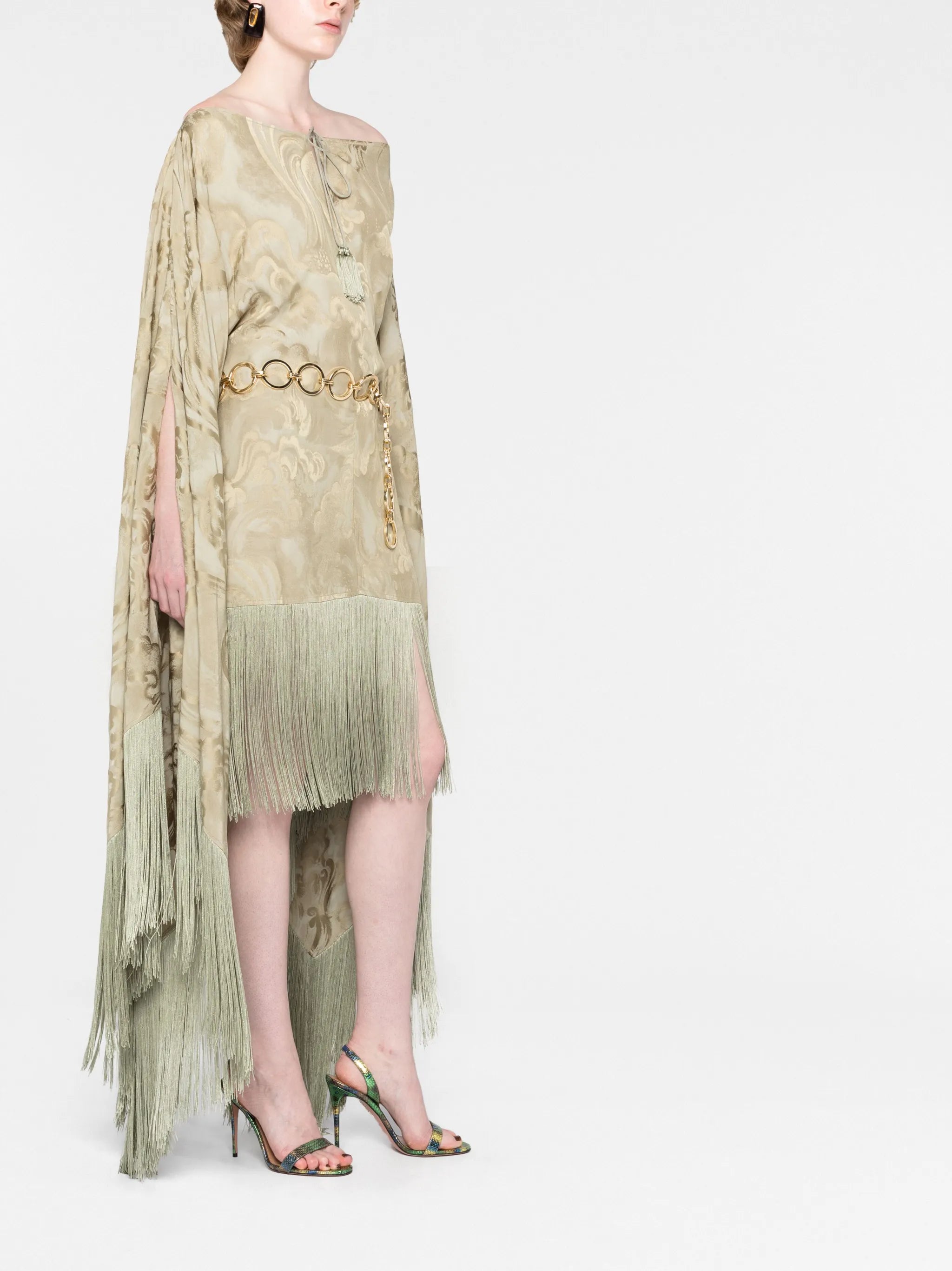 Veneno Clouds kaftan minidress