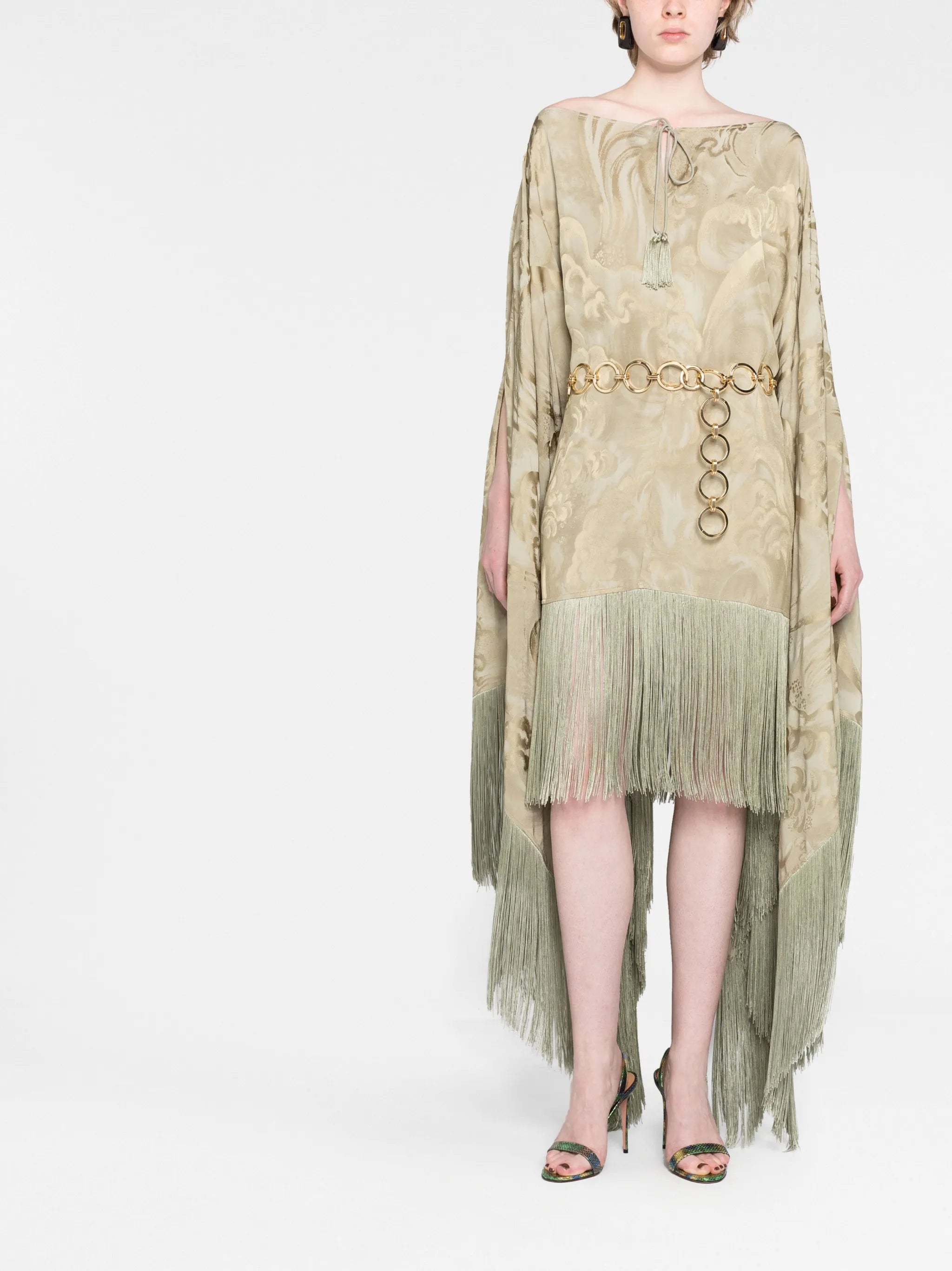 Veneno Clouds kaftan minidress