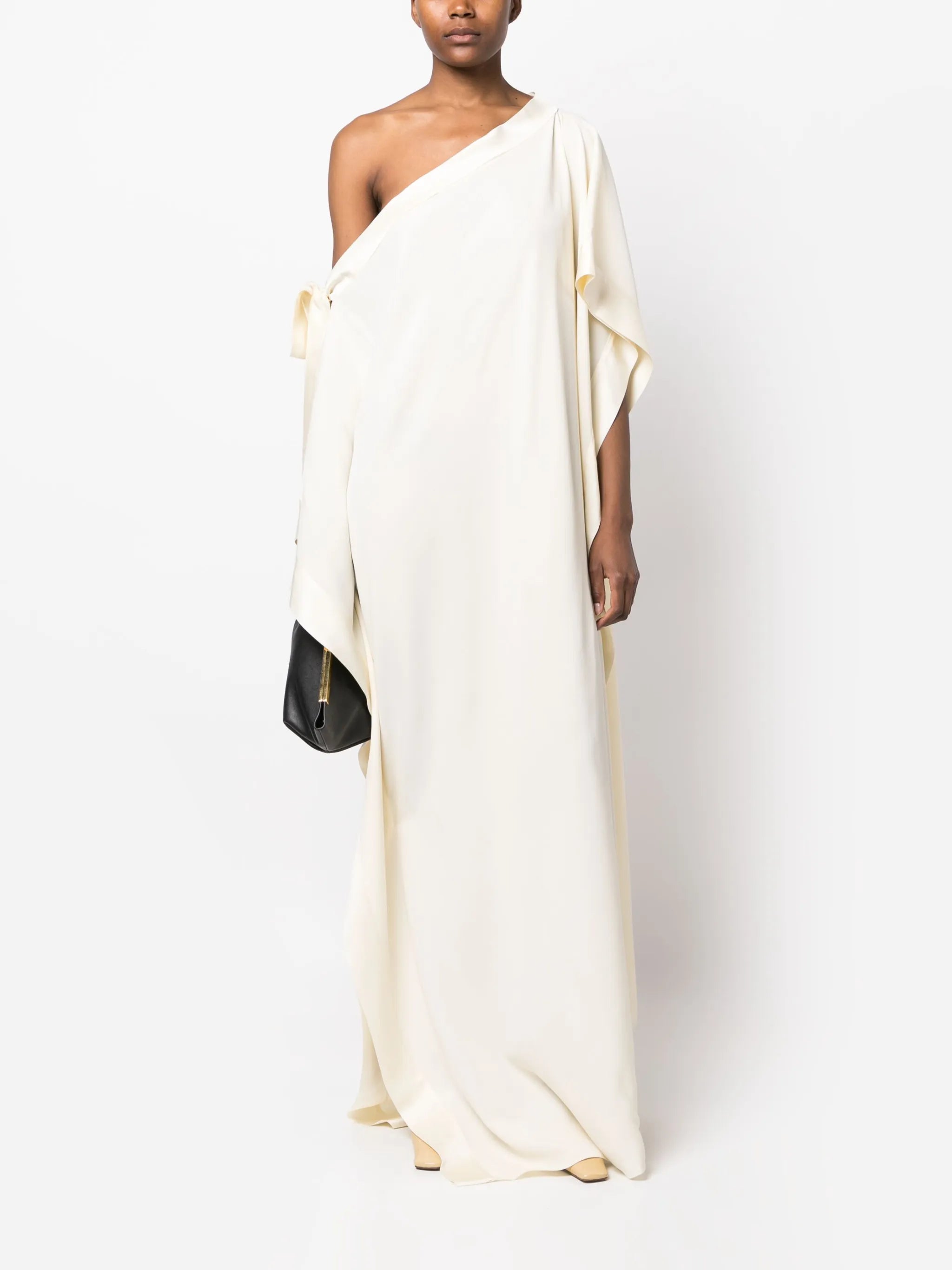 Aarons one-shoulder asymmetric gown