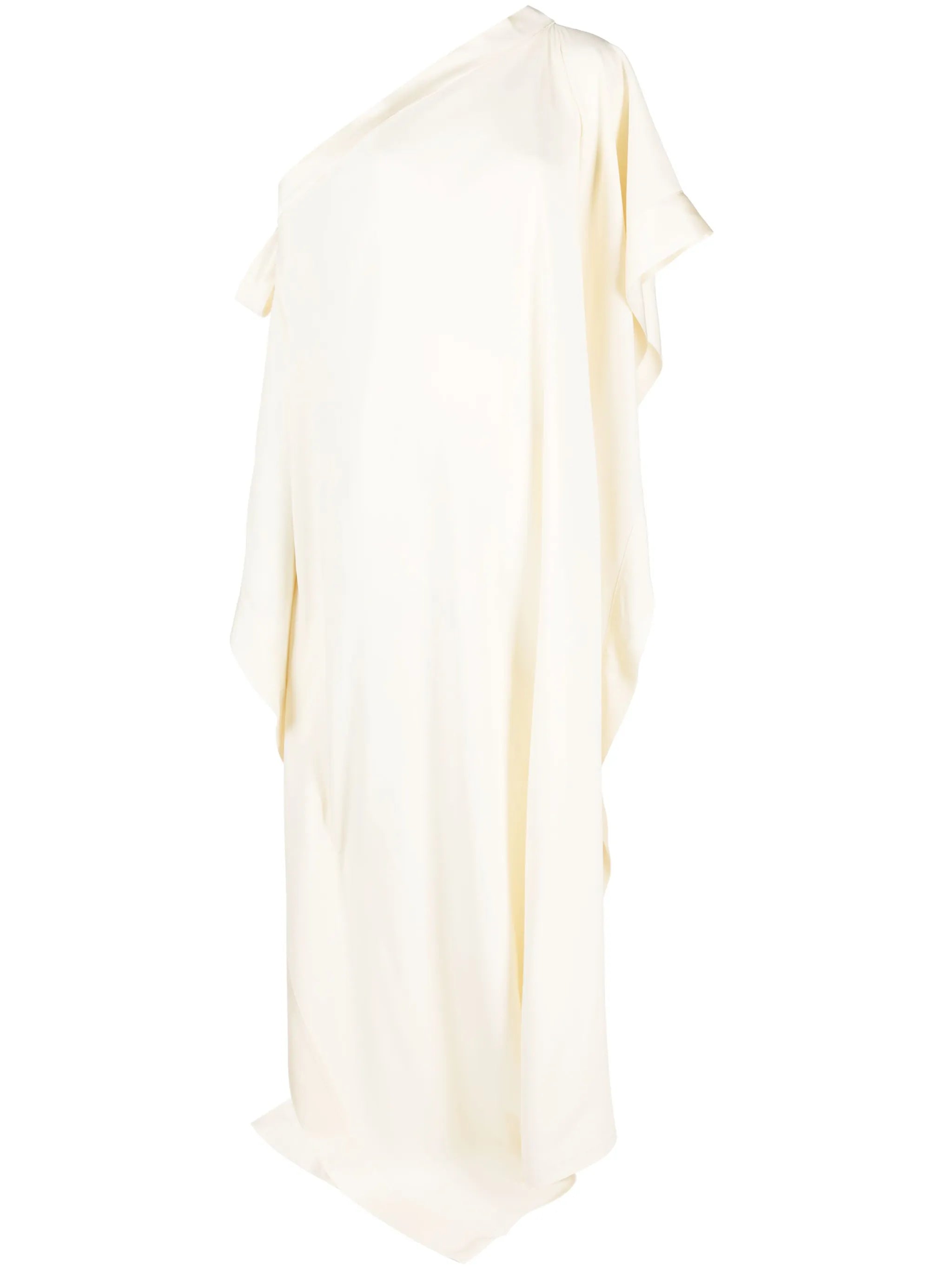 Aarons one-shoulder asymmetric gown