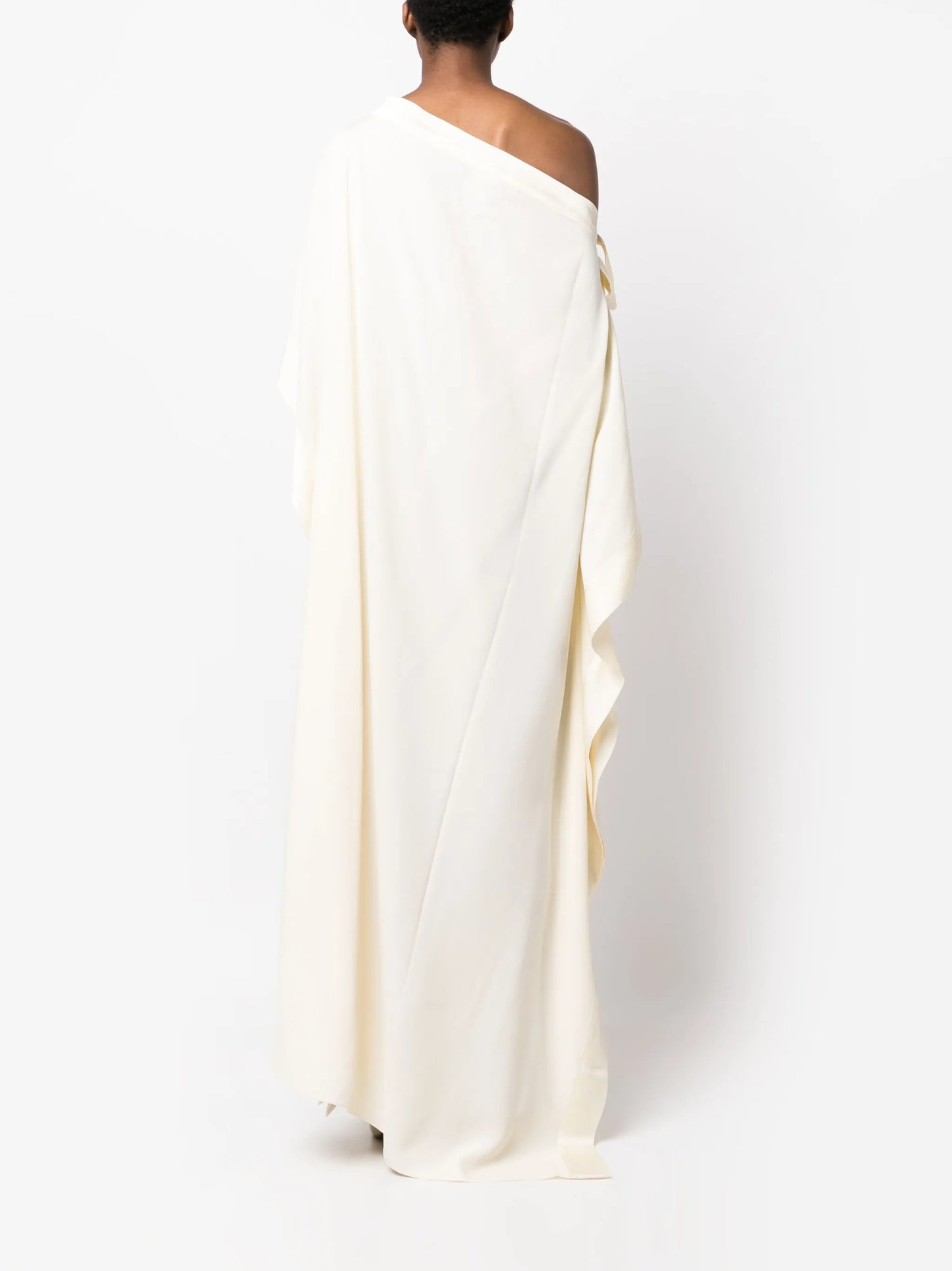Aarons one-shoulder asymmetric gown