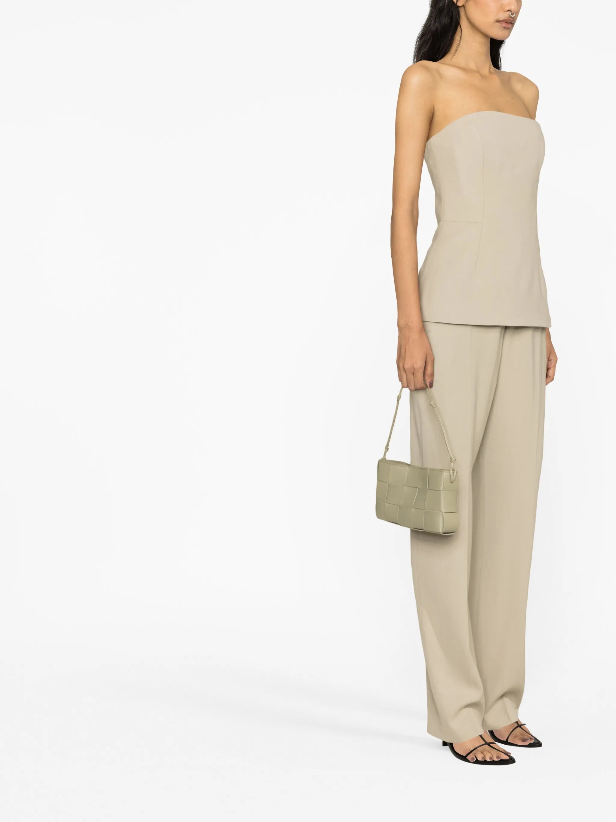 Agata strapless virgin wool top