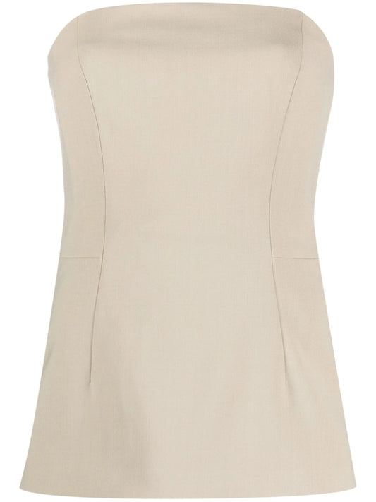Agata strapless virgin wool top