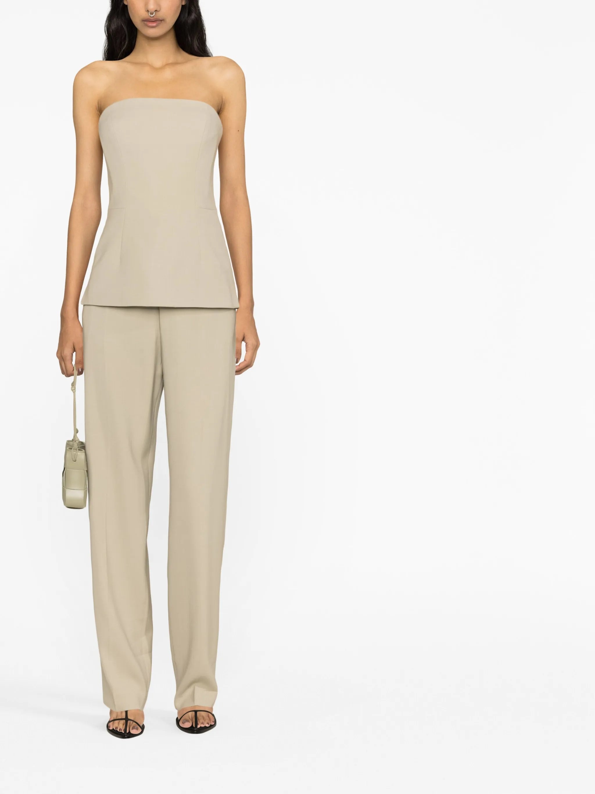 Agata strapless virgin wool top