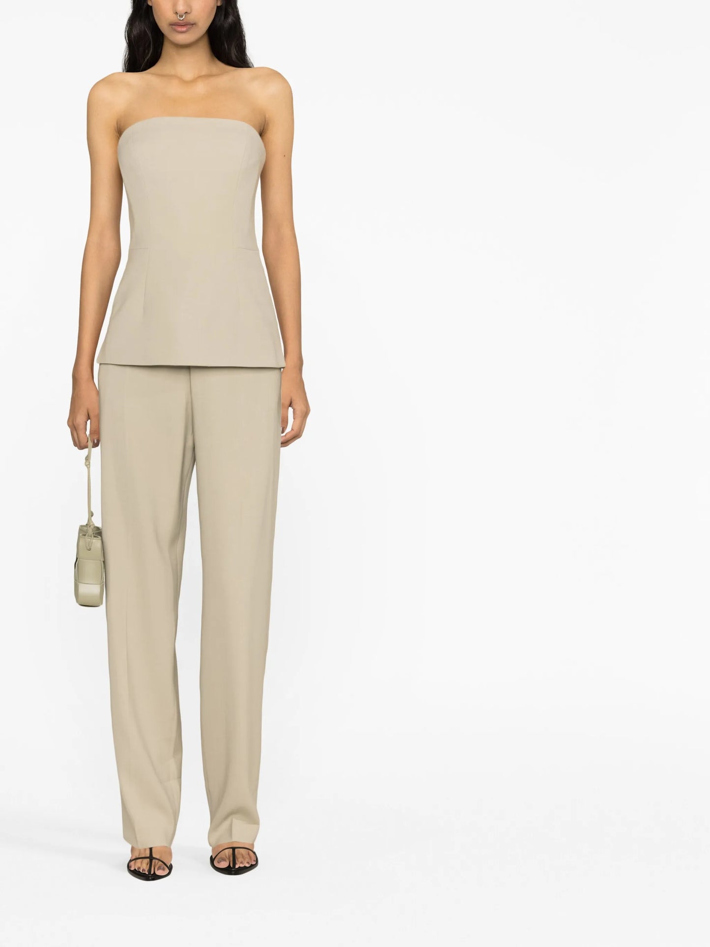 Agata strapless virgin wool top
