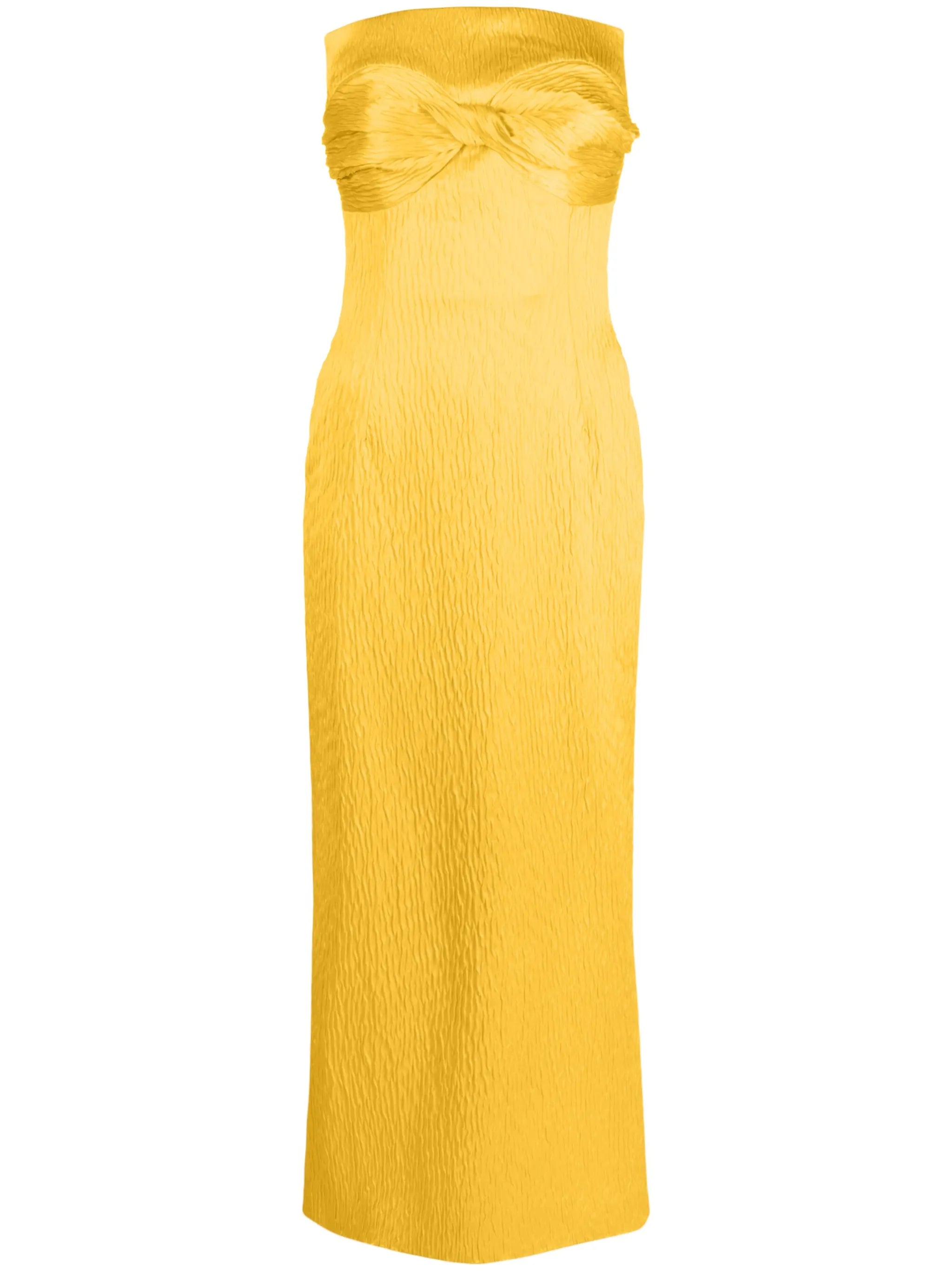 Lara twist-front crinkled dress