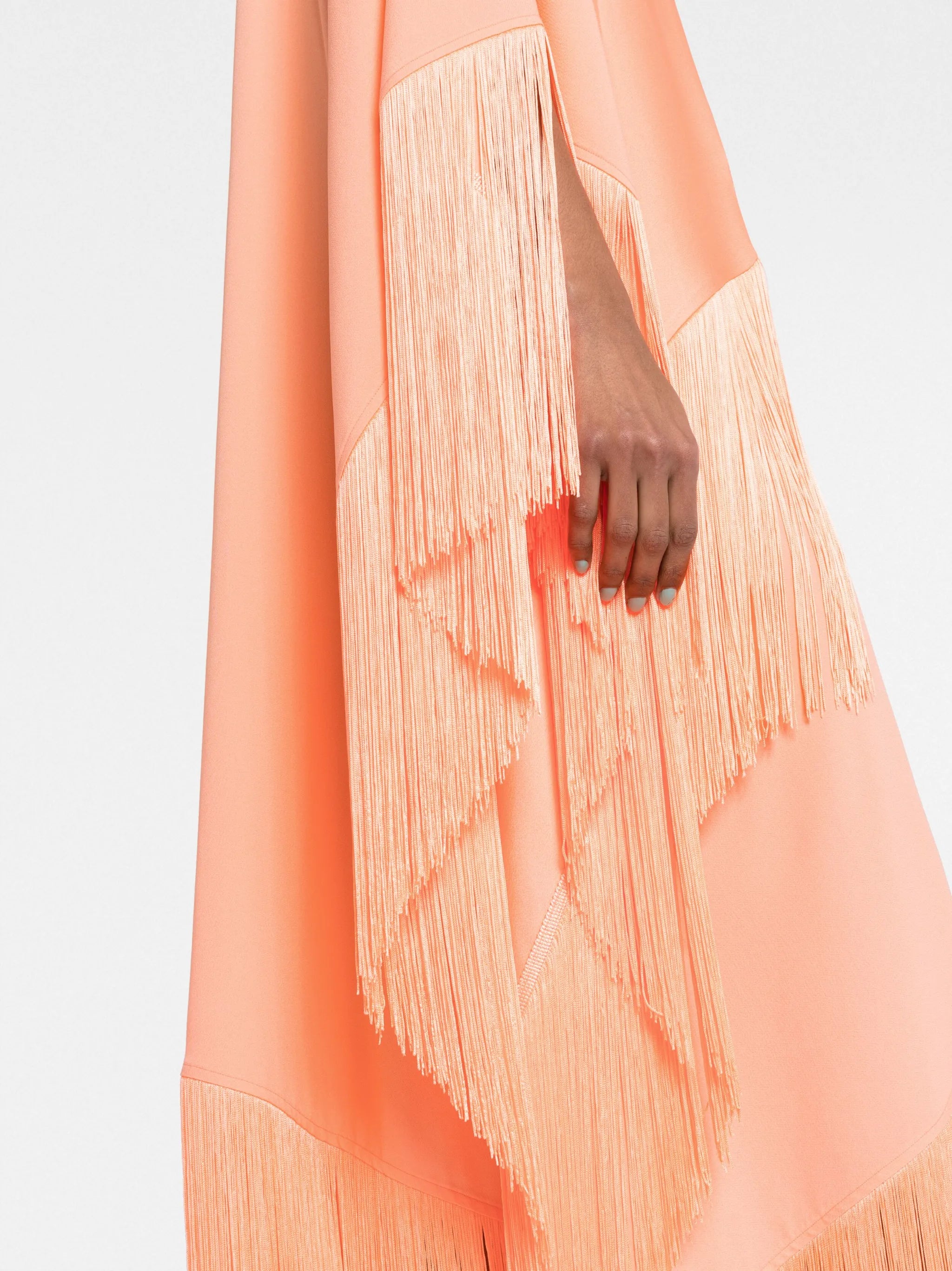 Mrs Ross fringed crepe kaftan dress