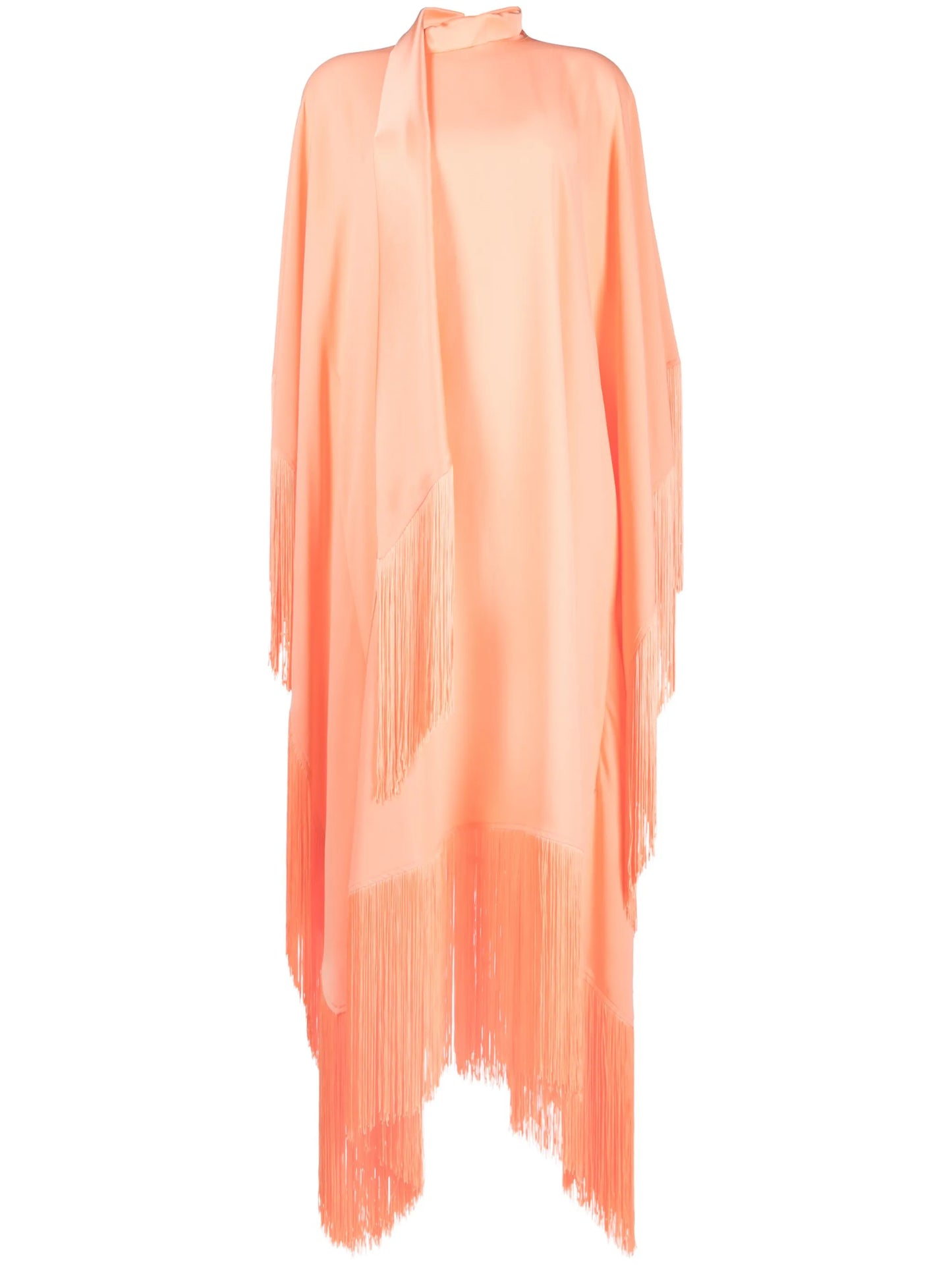 Mrs Ross fringed crepe kaftan dress