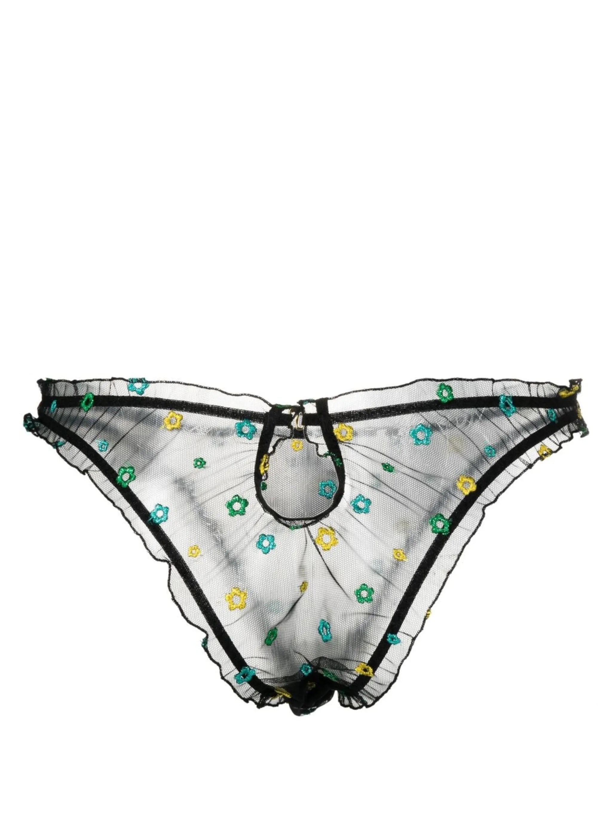 Jardin ruffle-trim briefs
