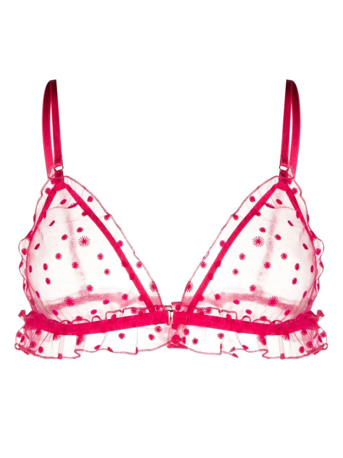 ruffled-detail triangle bra