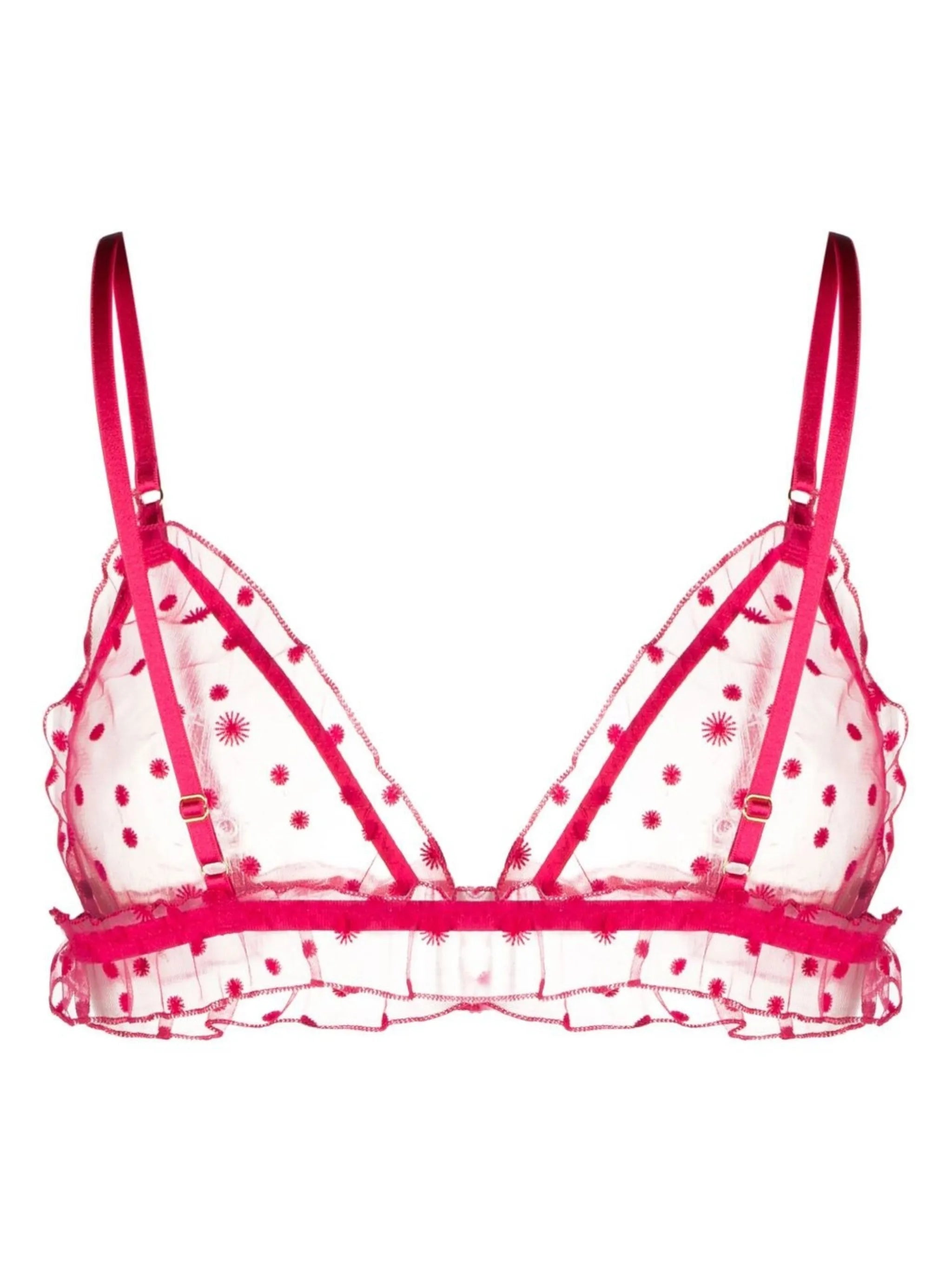 ruffled-detail triangle bra