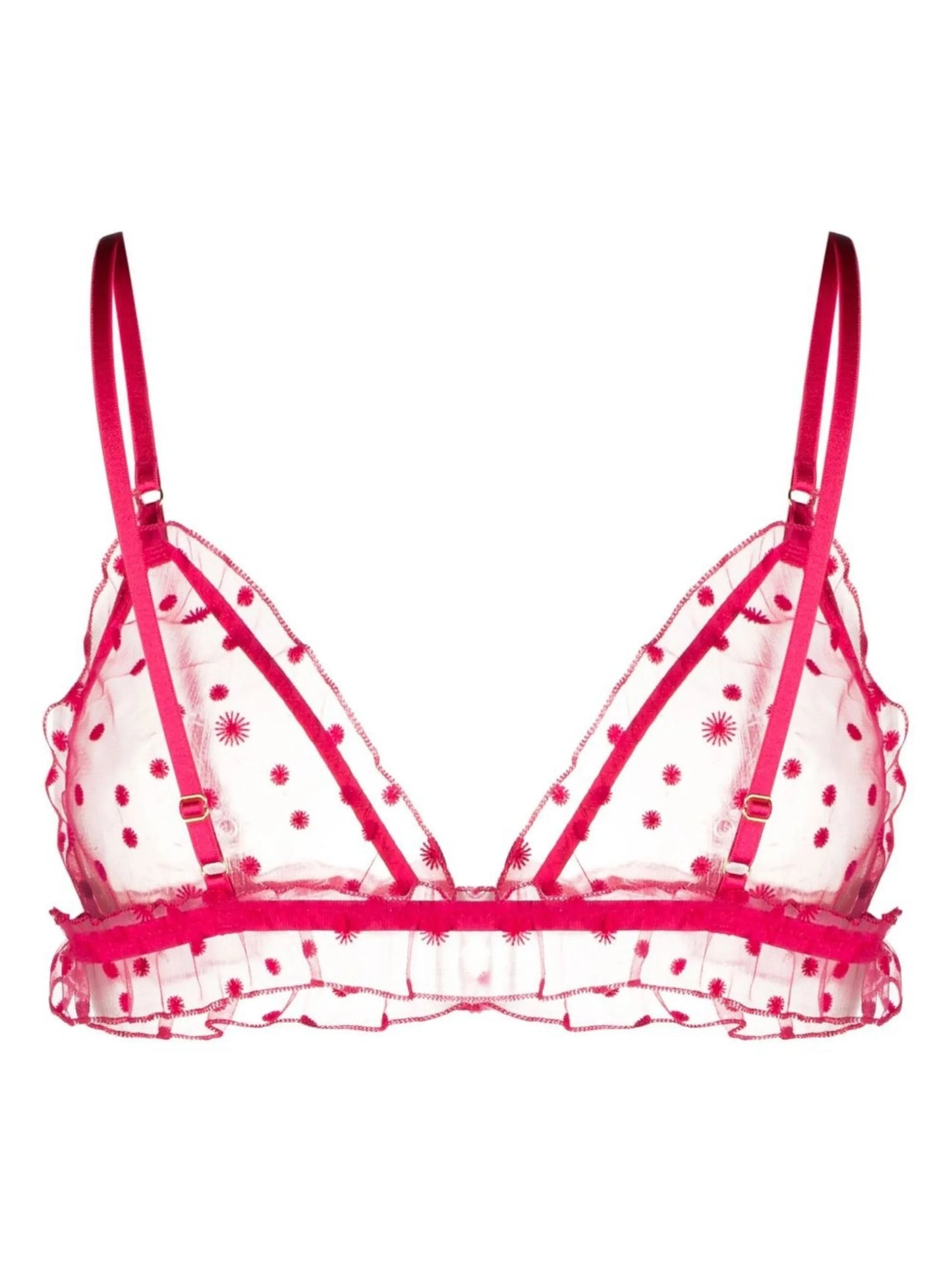 ruffled-detail triangle bra