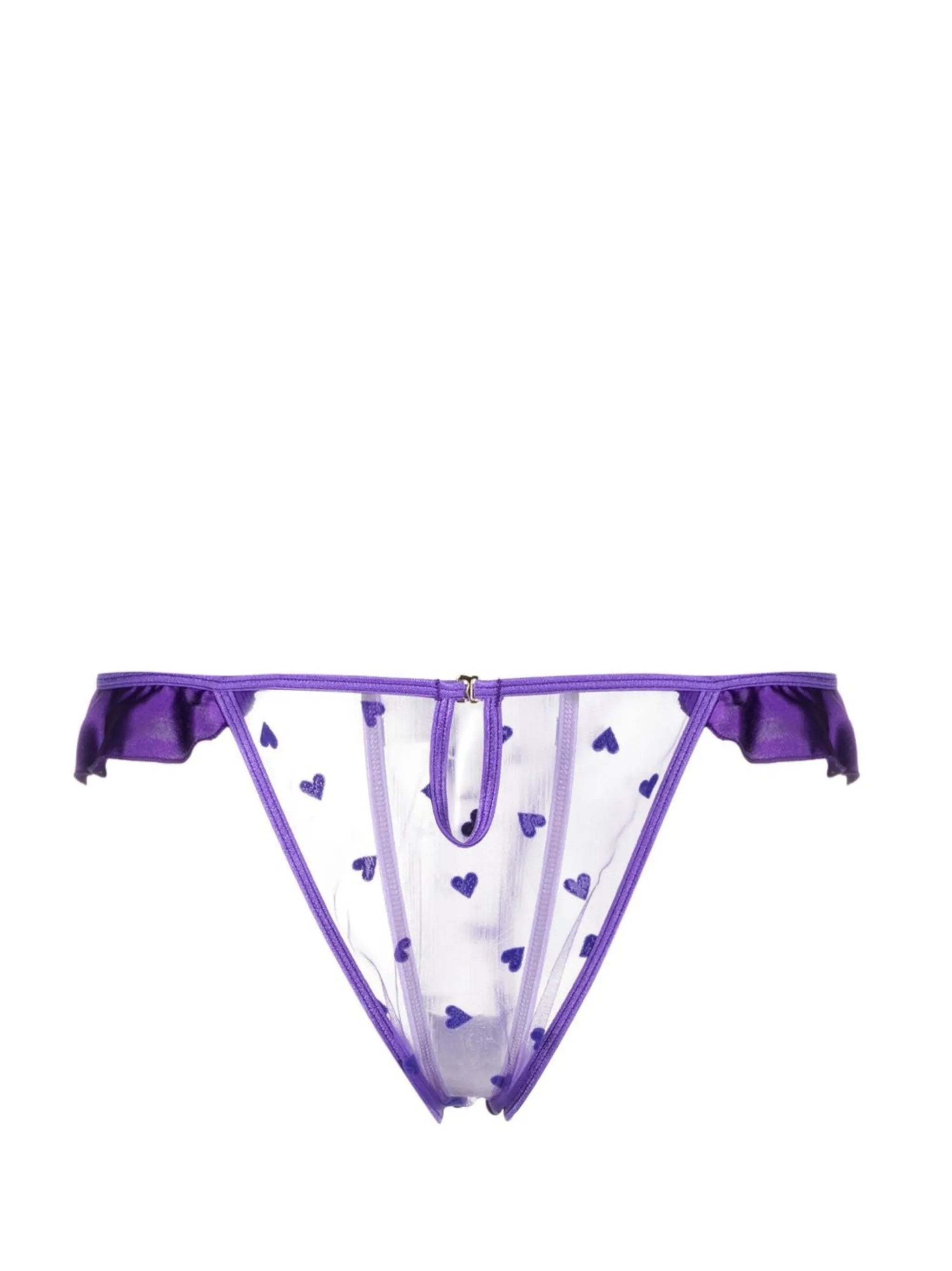 Amour sheer ruffle briefs