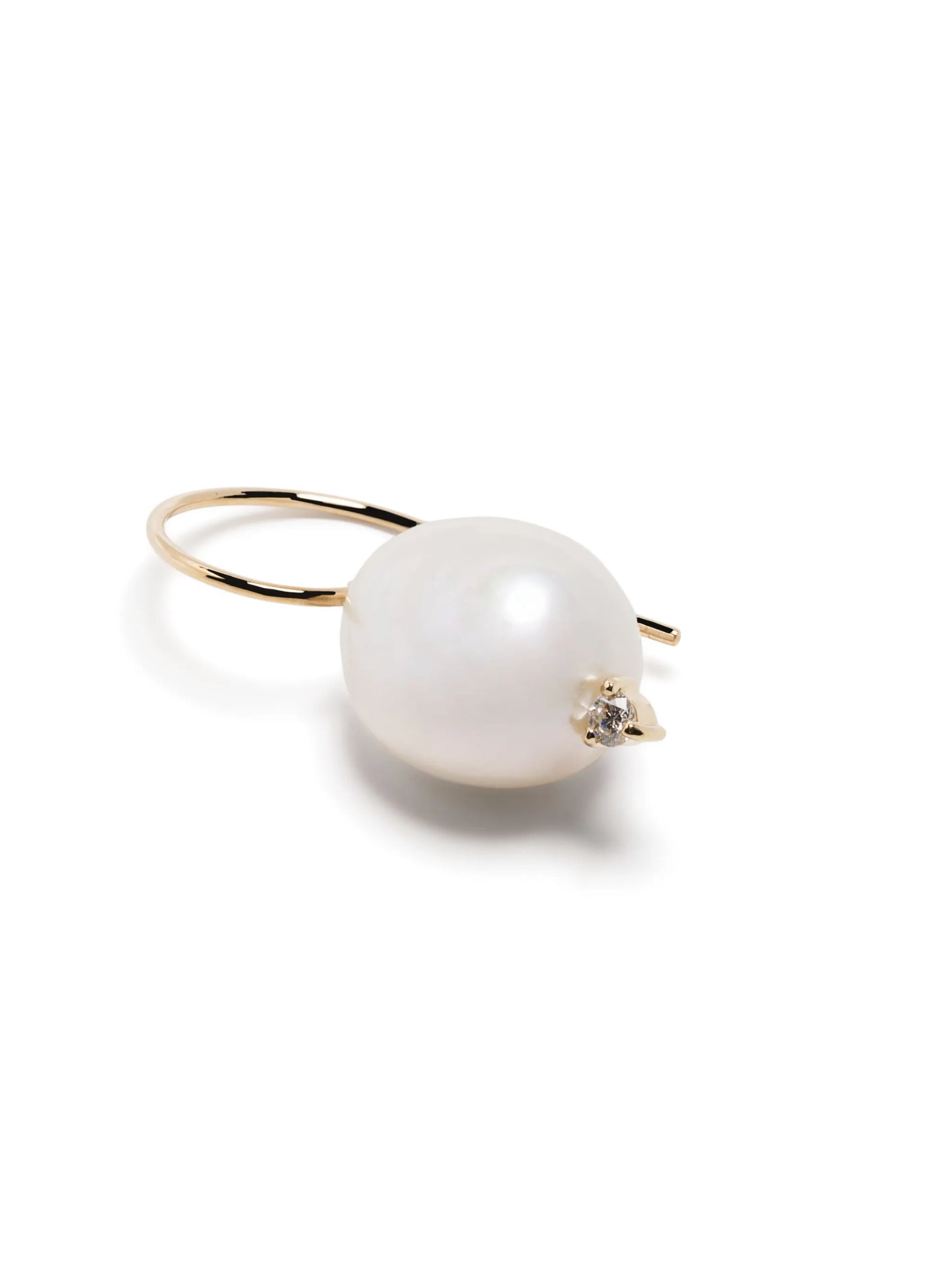 14kt yellow gold Sea of Beauty pearl and diamond earrings