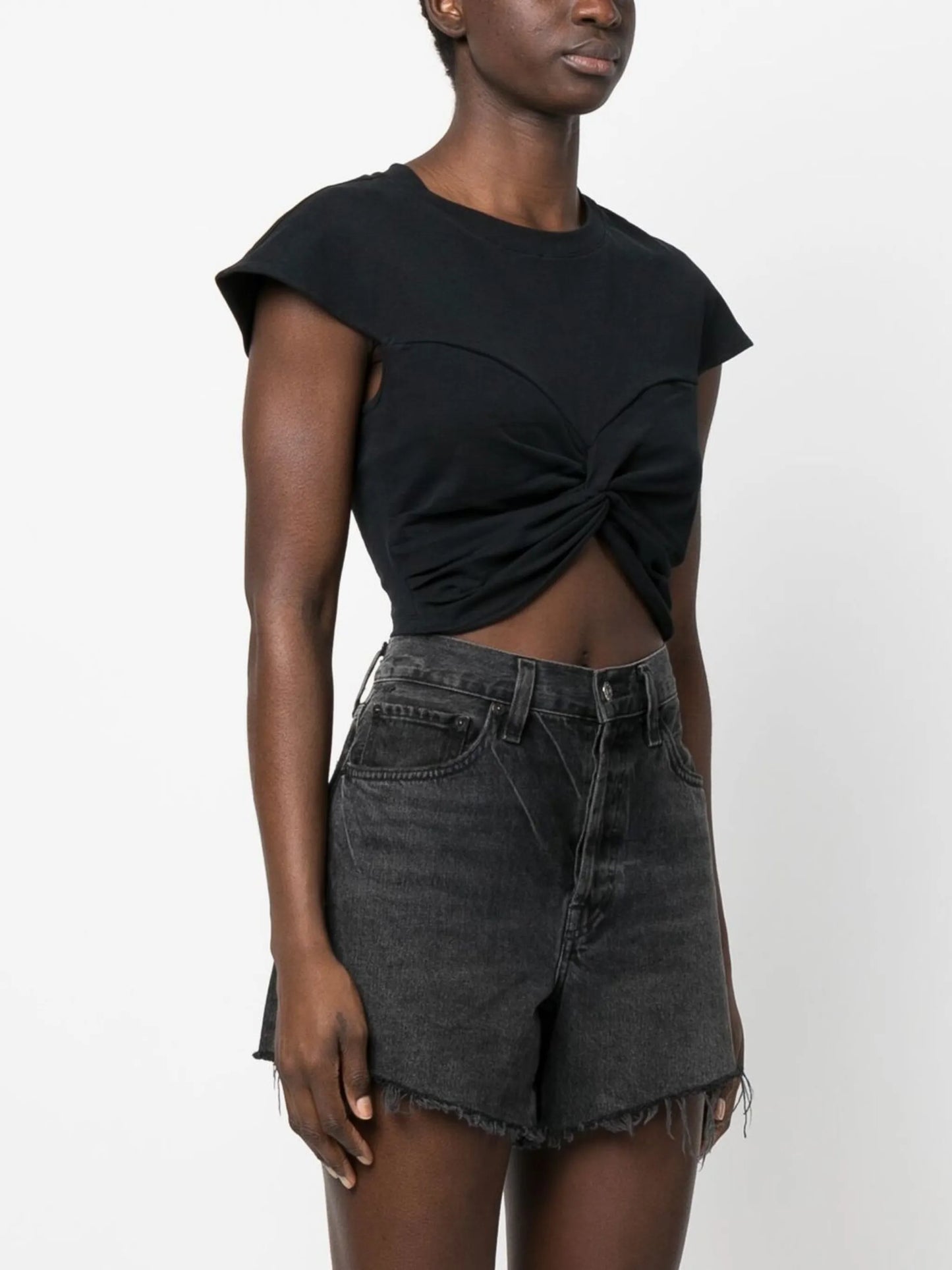 short-sleeve cropped T-shirt