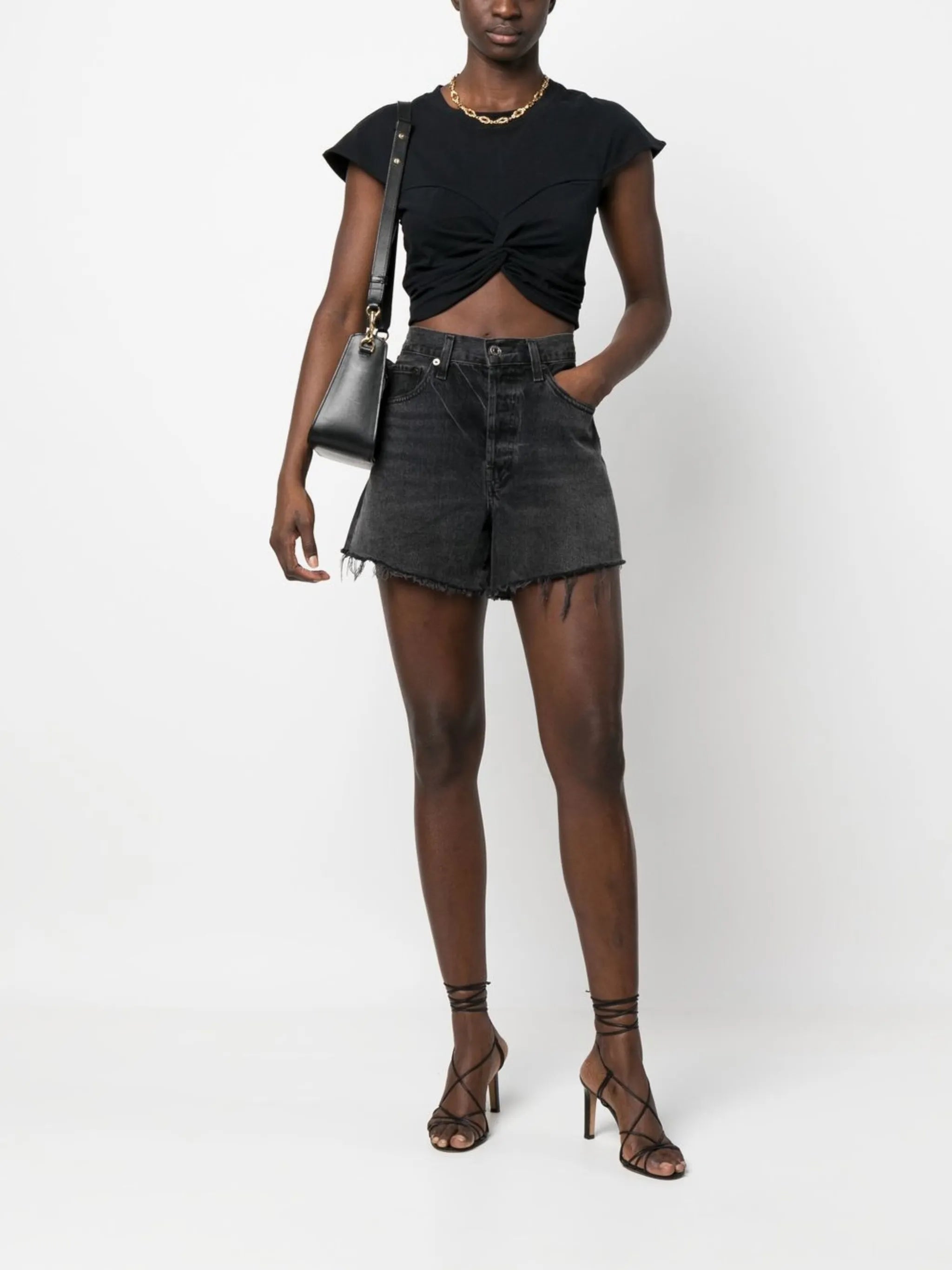 short-sleeve cropped T-shirt
