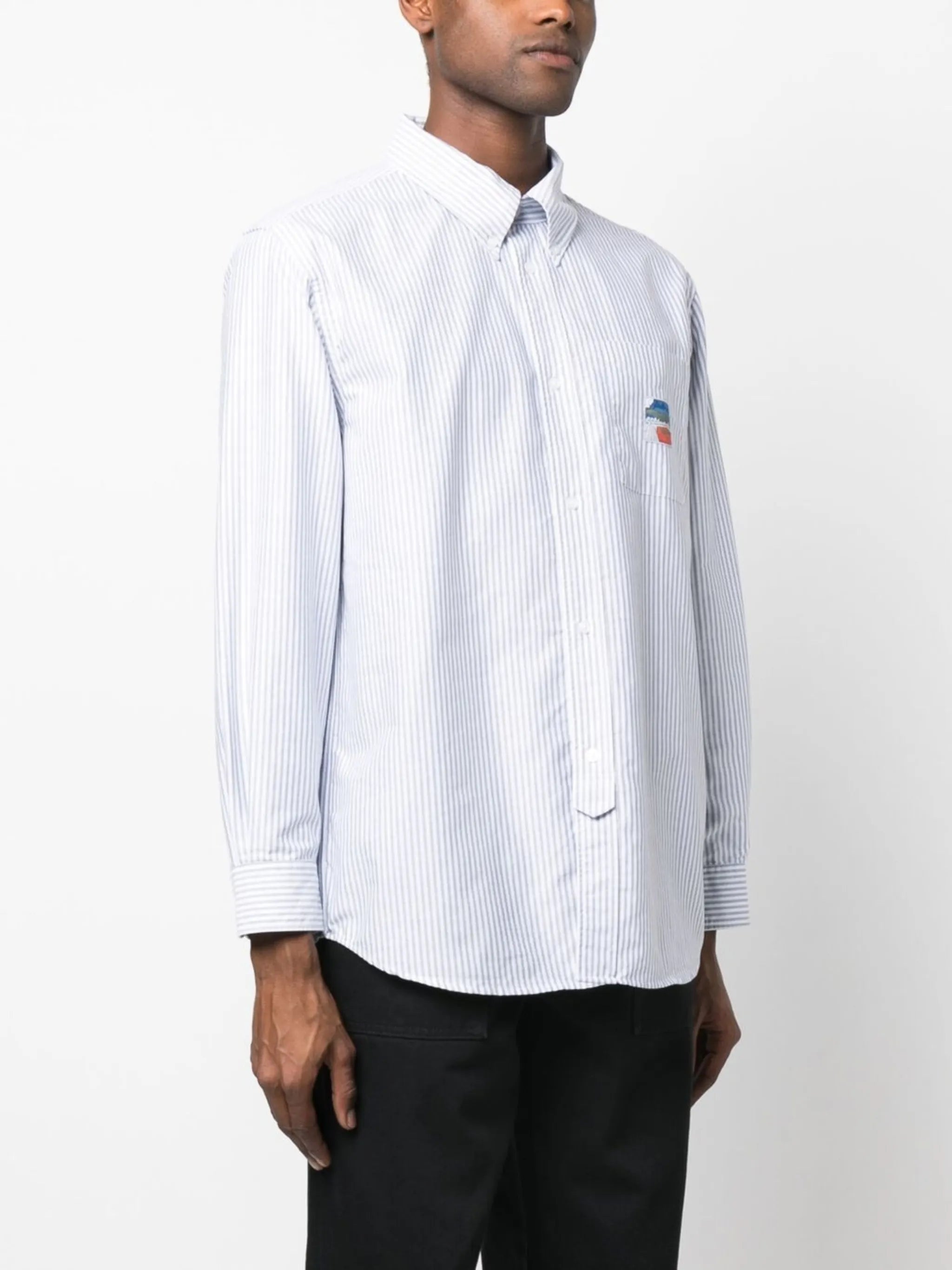 striped long-sleeved shirt