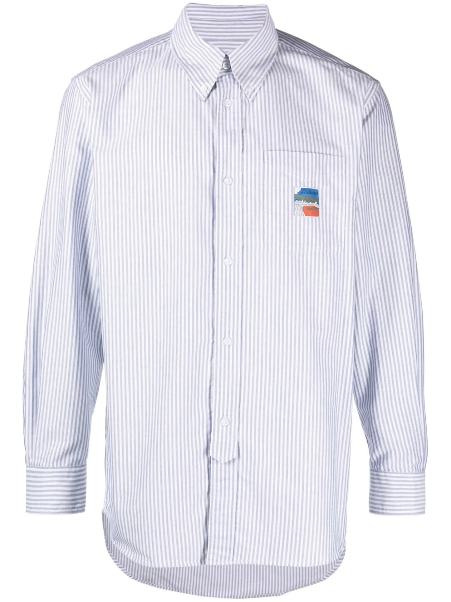 striped long-sleeved shirt