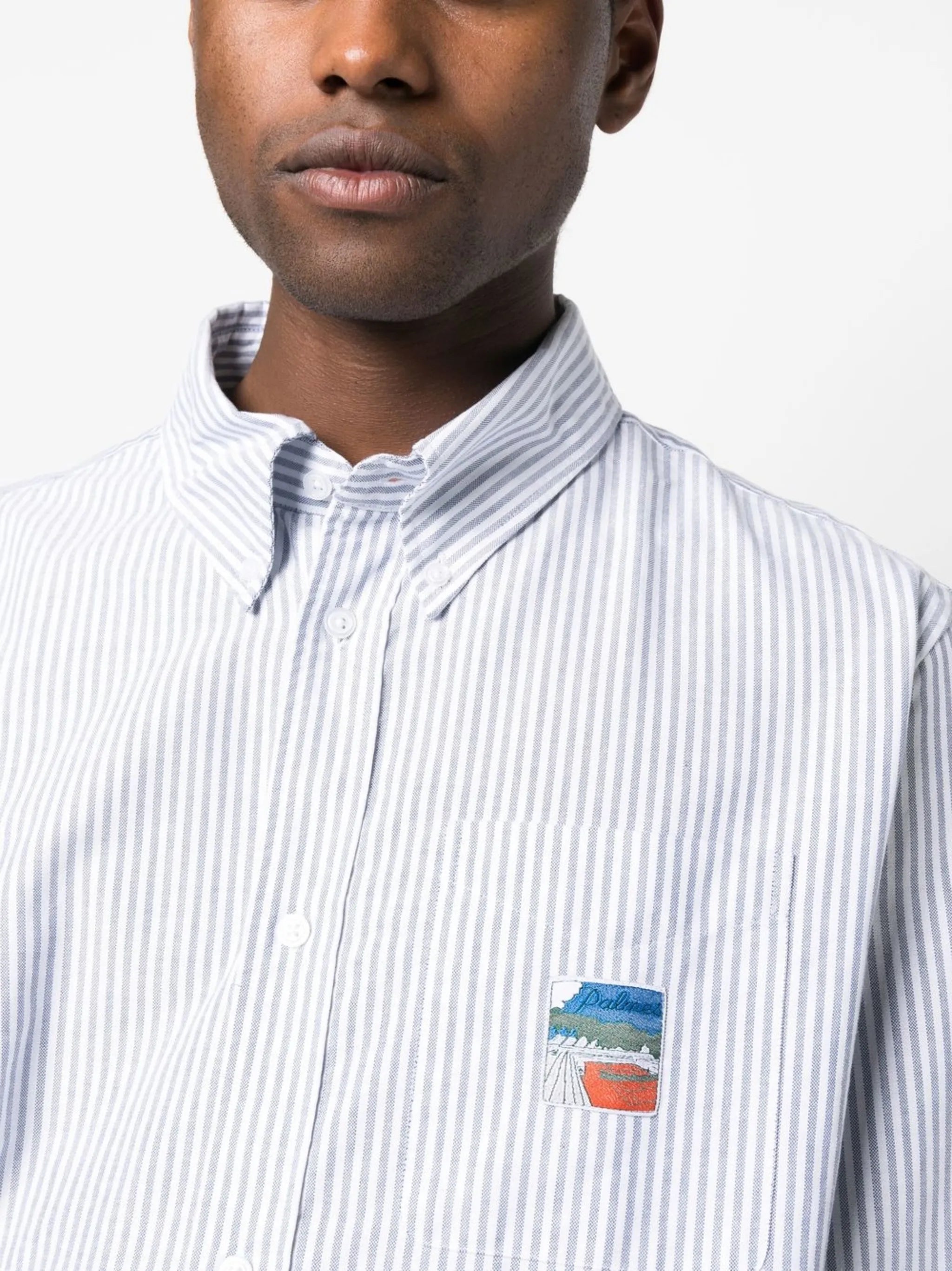 striped long-sleeved shirt