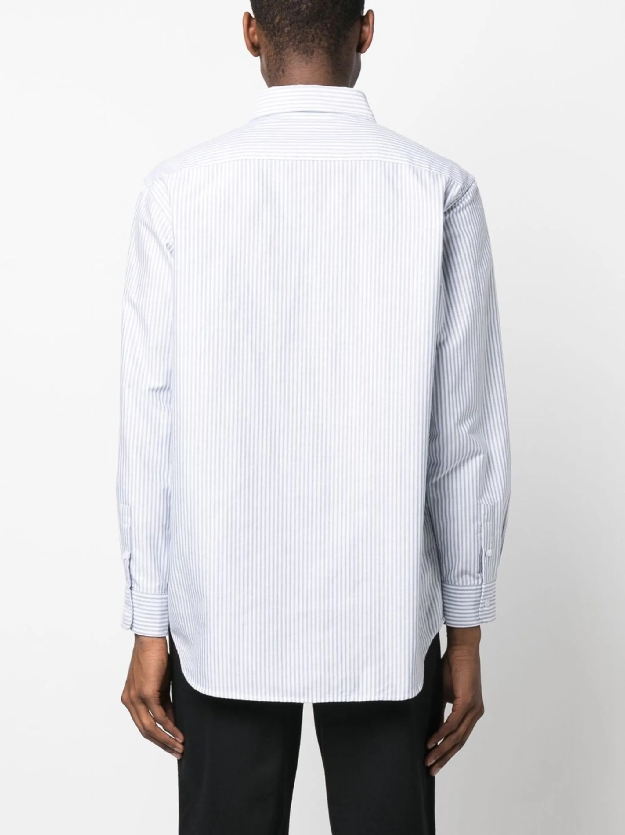 striped long-sleeved shirt