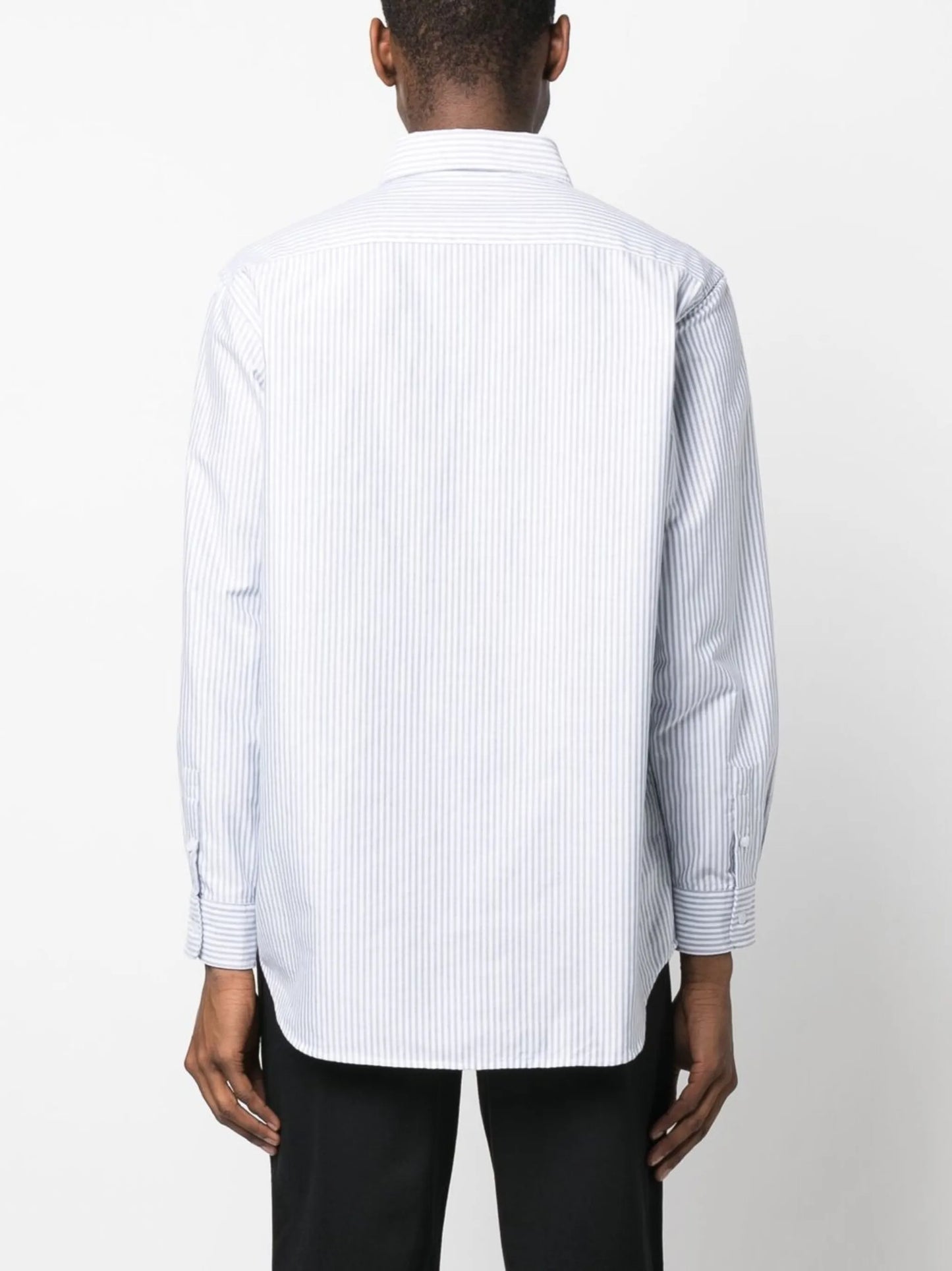 striped long-sleeved shirt