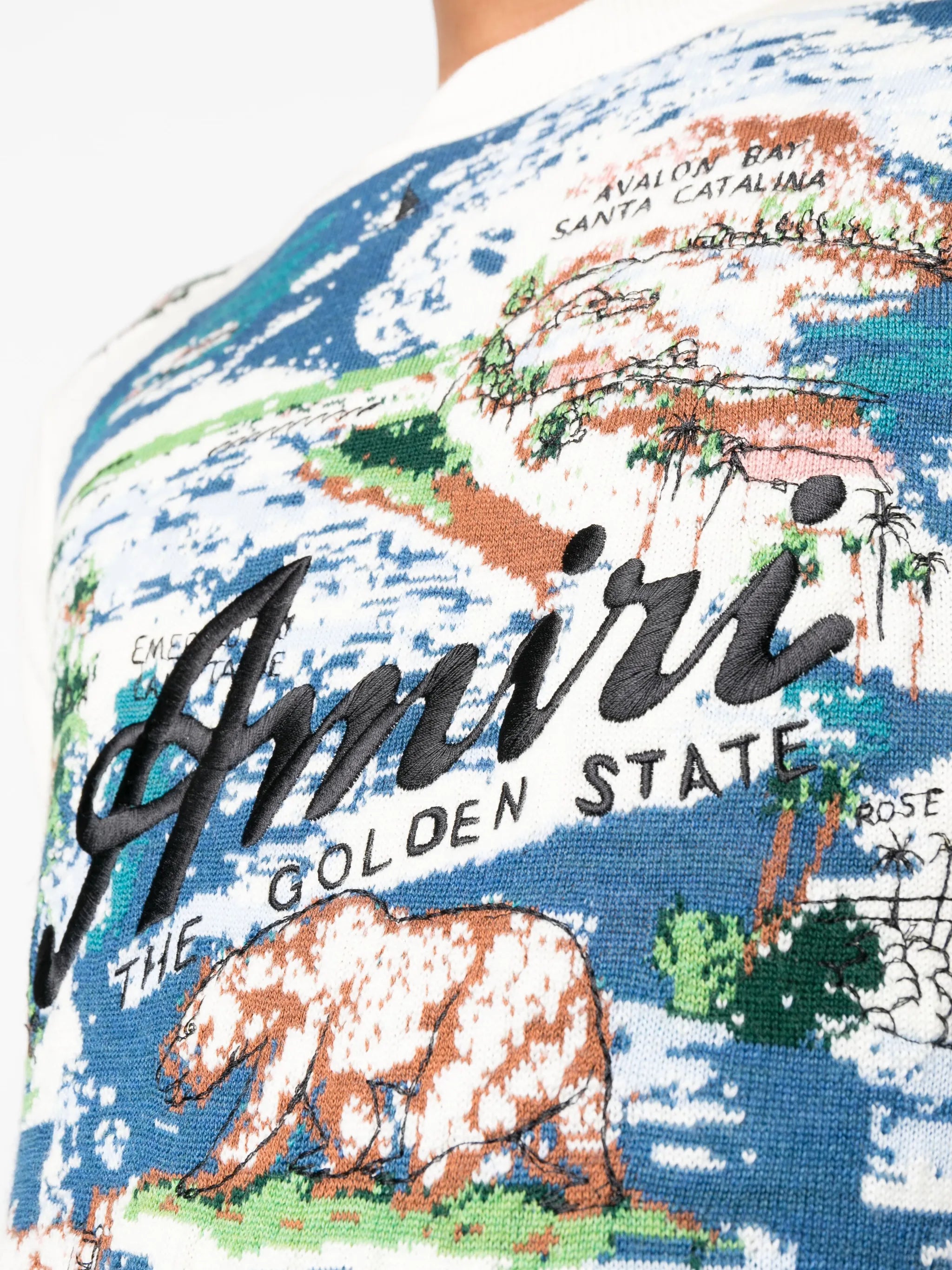 Aloha Landscape wool-blend jumper