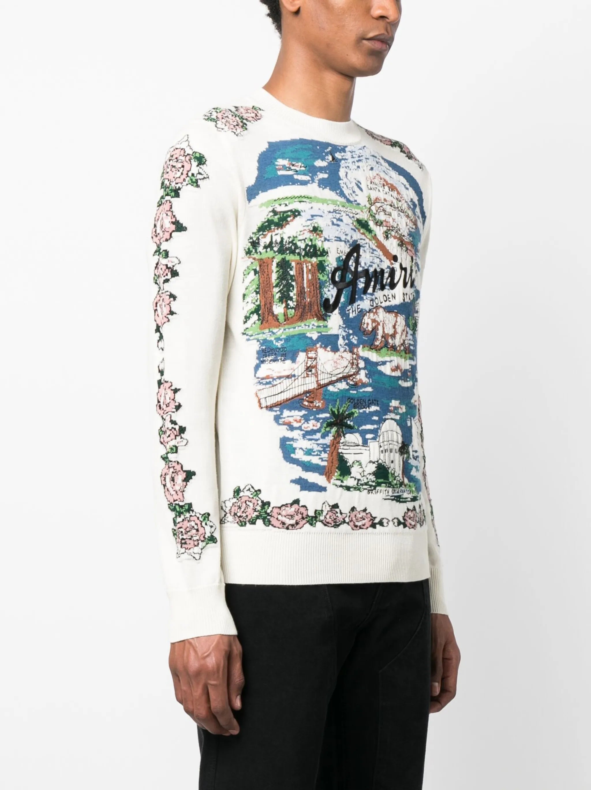 Aloha Landscape wool-blend jumper