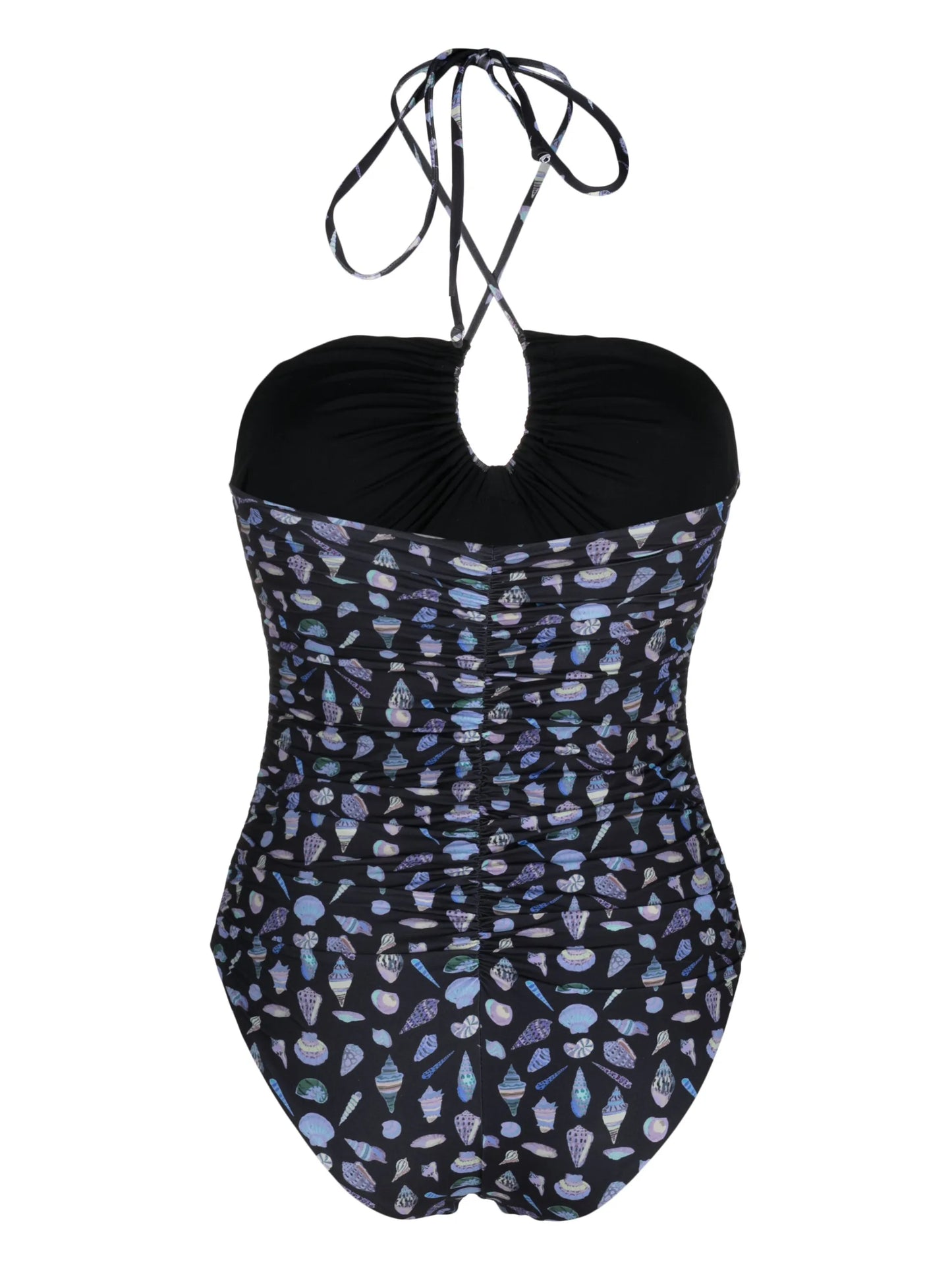graphic-print ruched-detail swimsuit