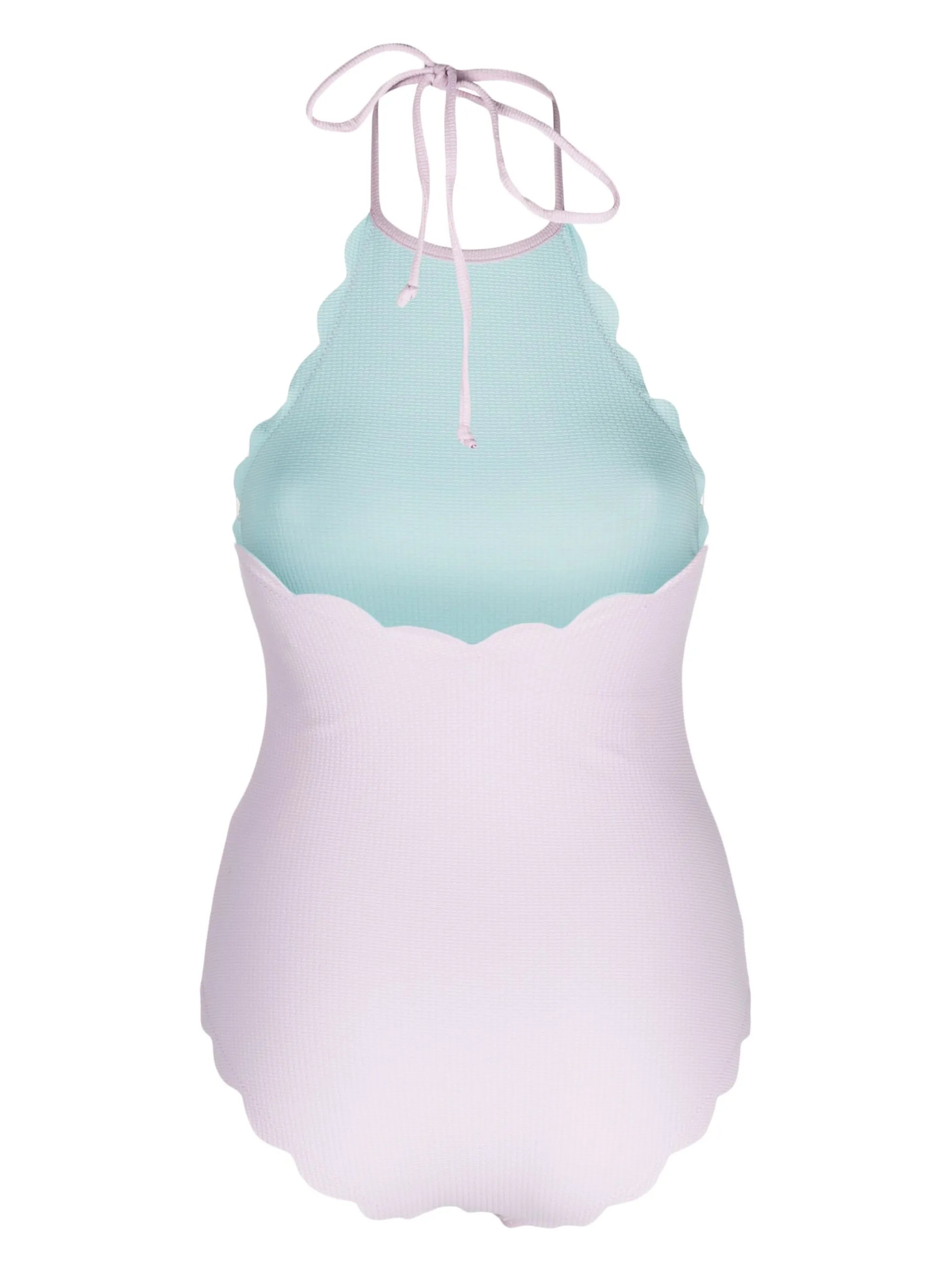 scalloped-edge swimsuit