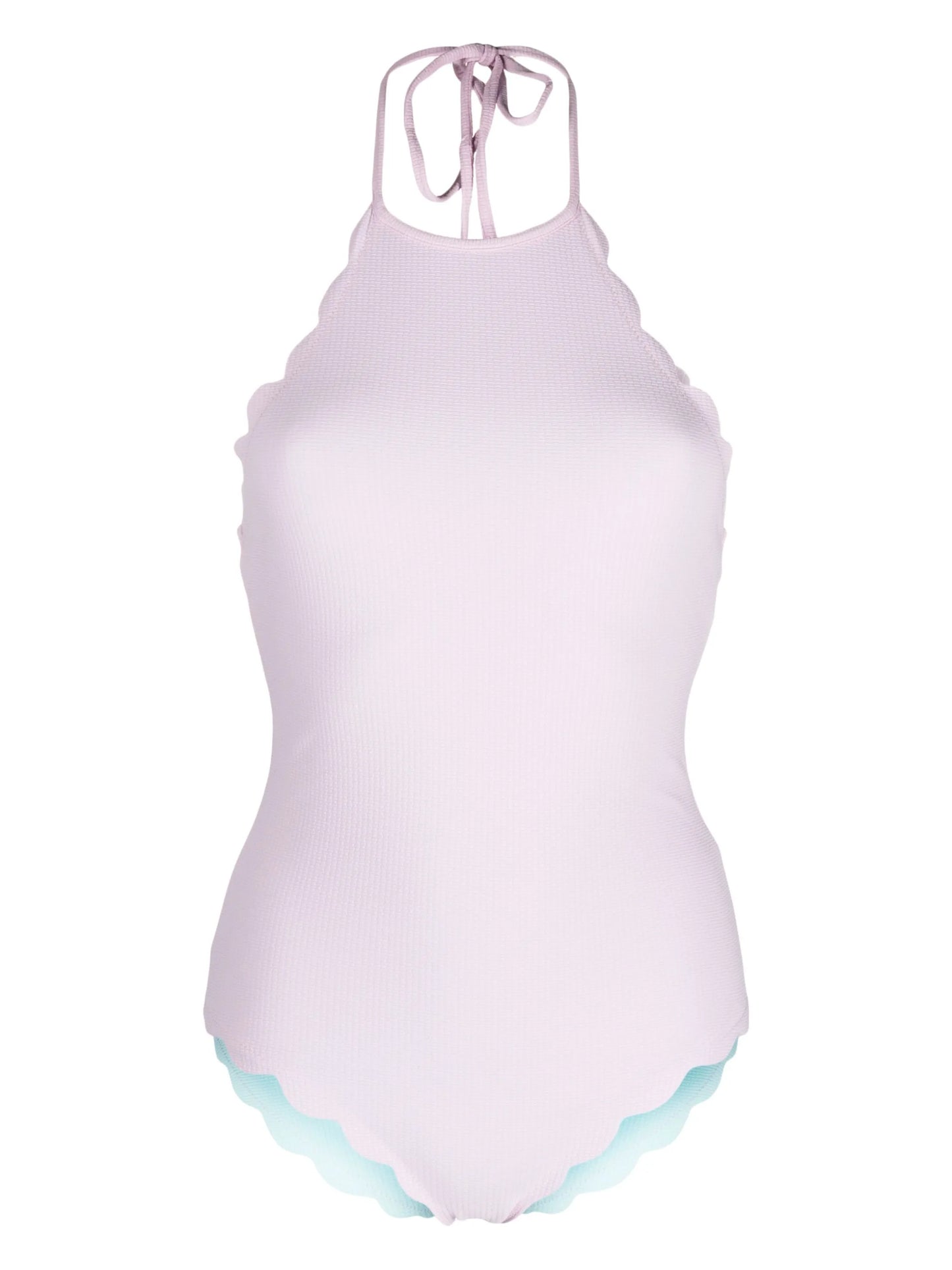 scalloped-edge swimsuit