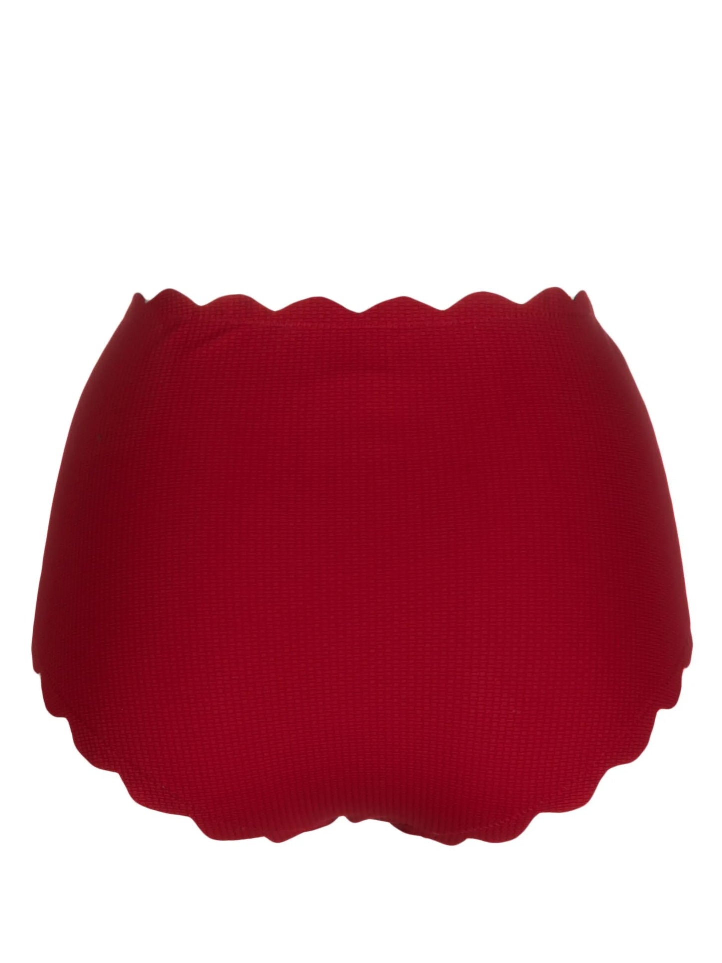 shell-print high-waisted bikini bottoms