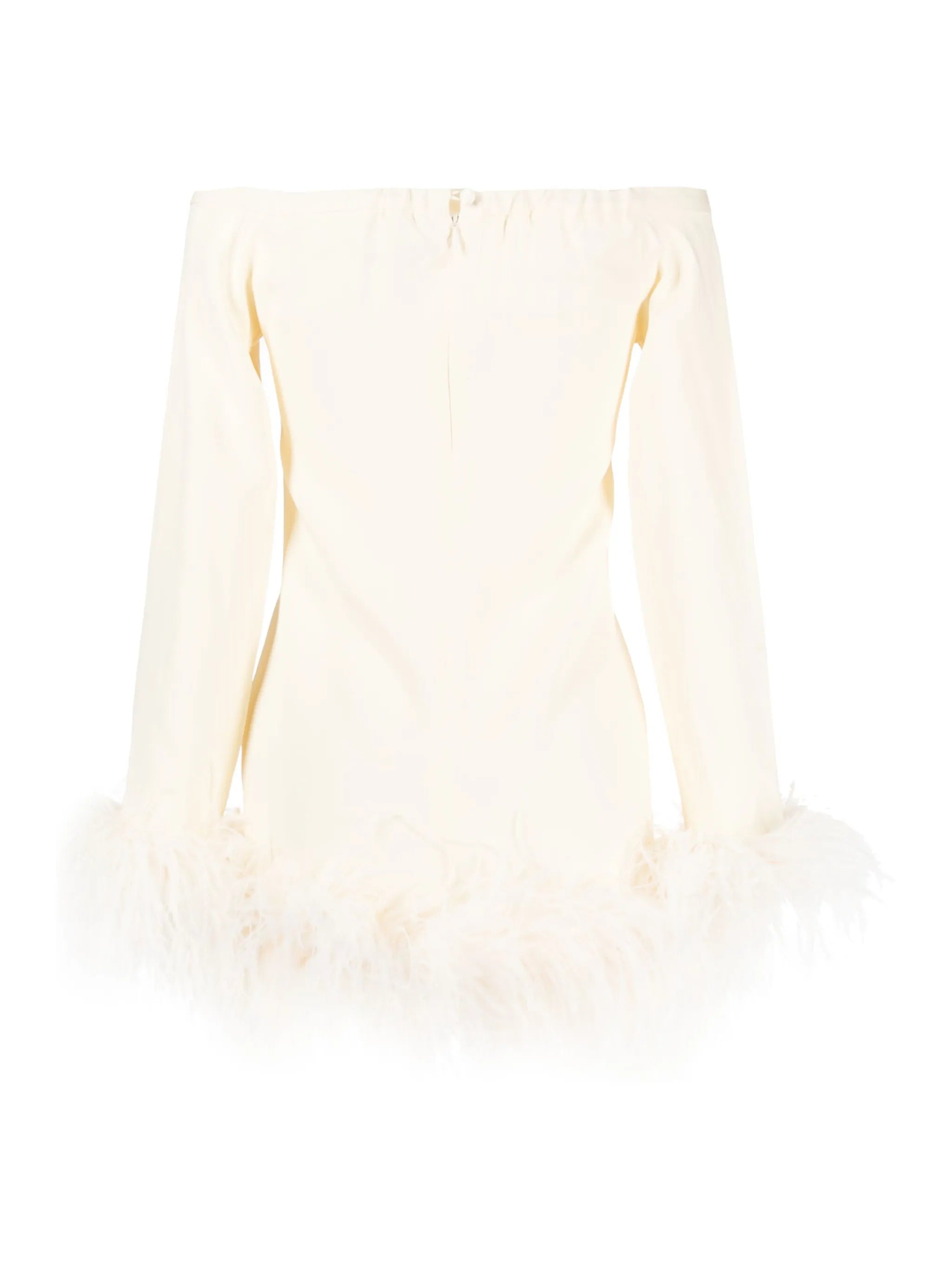 Kika feather-trimmed minidress