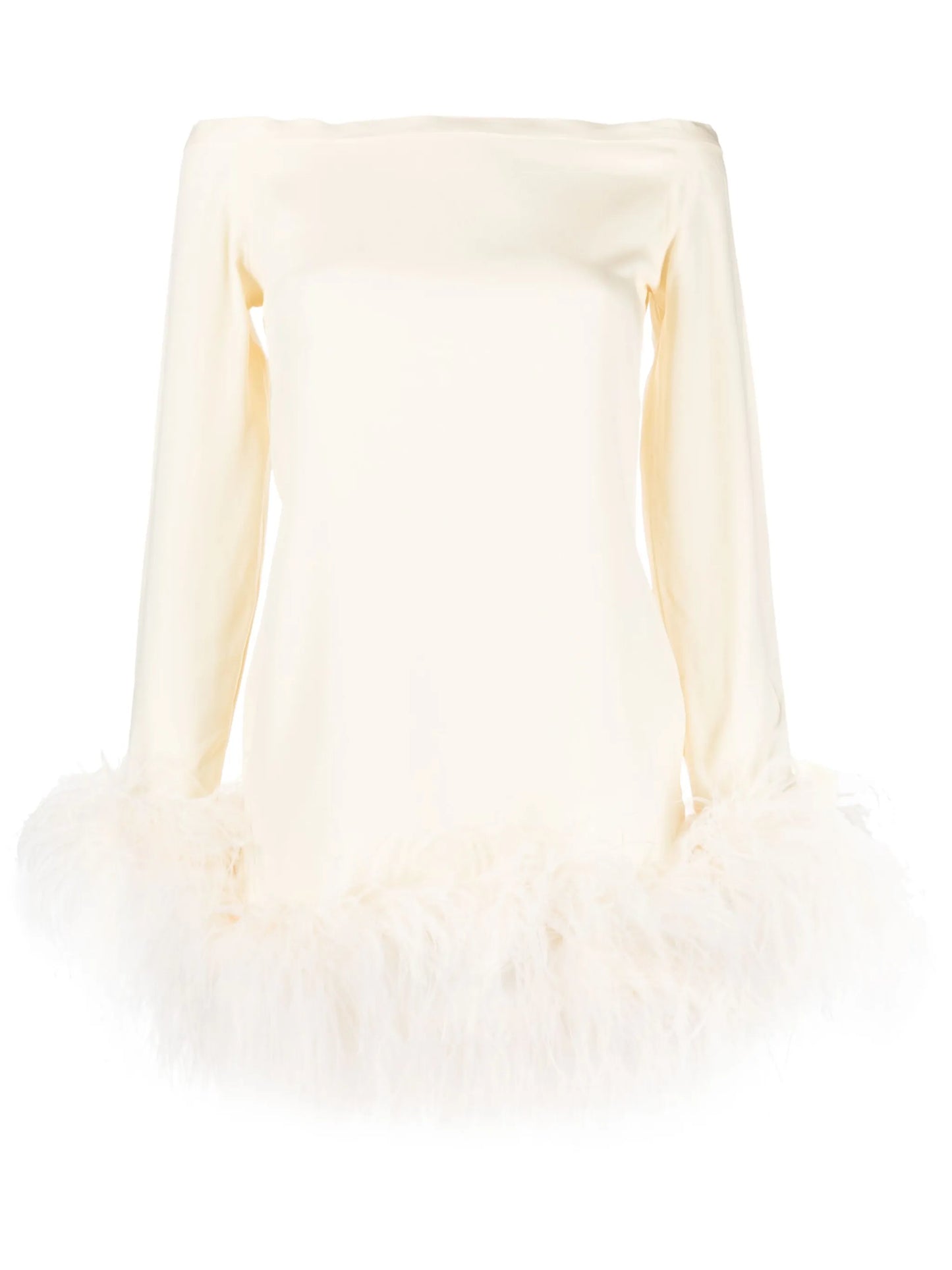 Kika feather-trimmed minidress