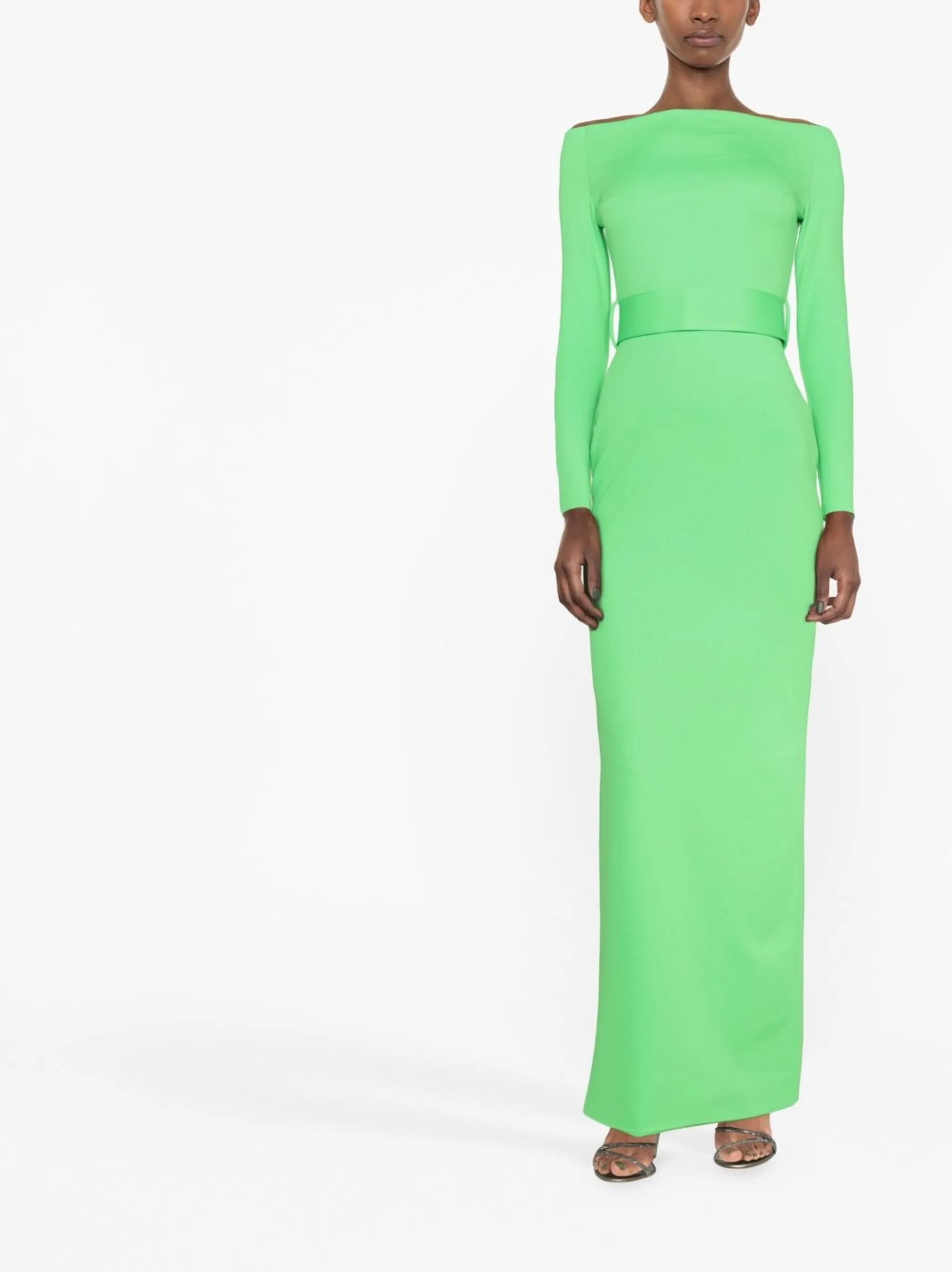 off-shoulder maxi dress