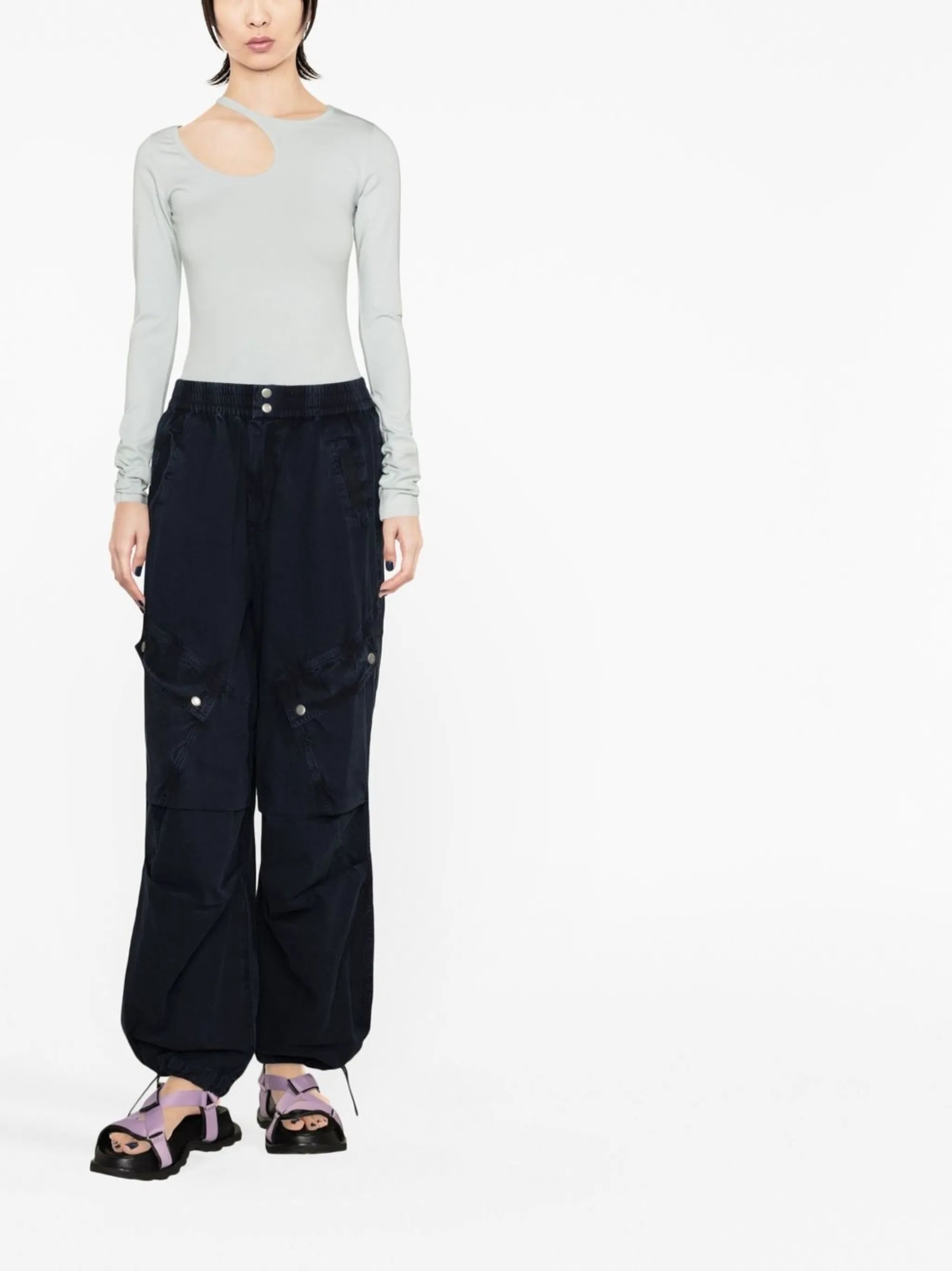 Nyla elasticated-waist cargo trousers