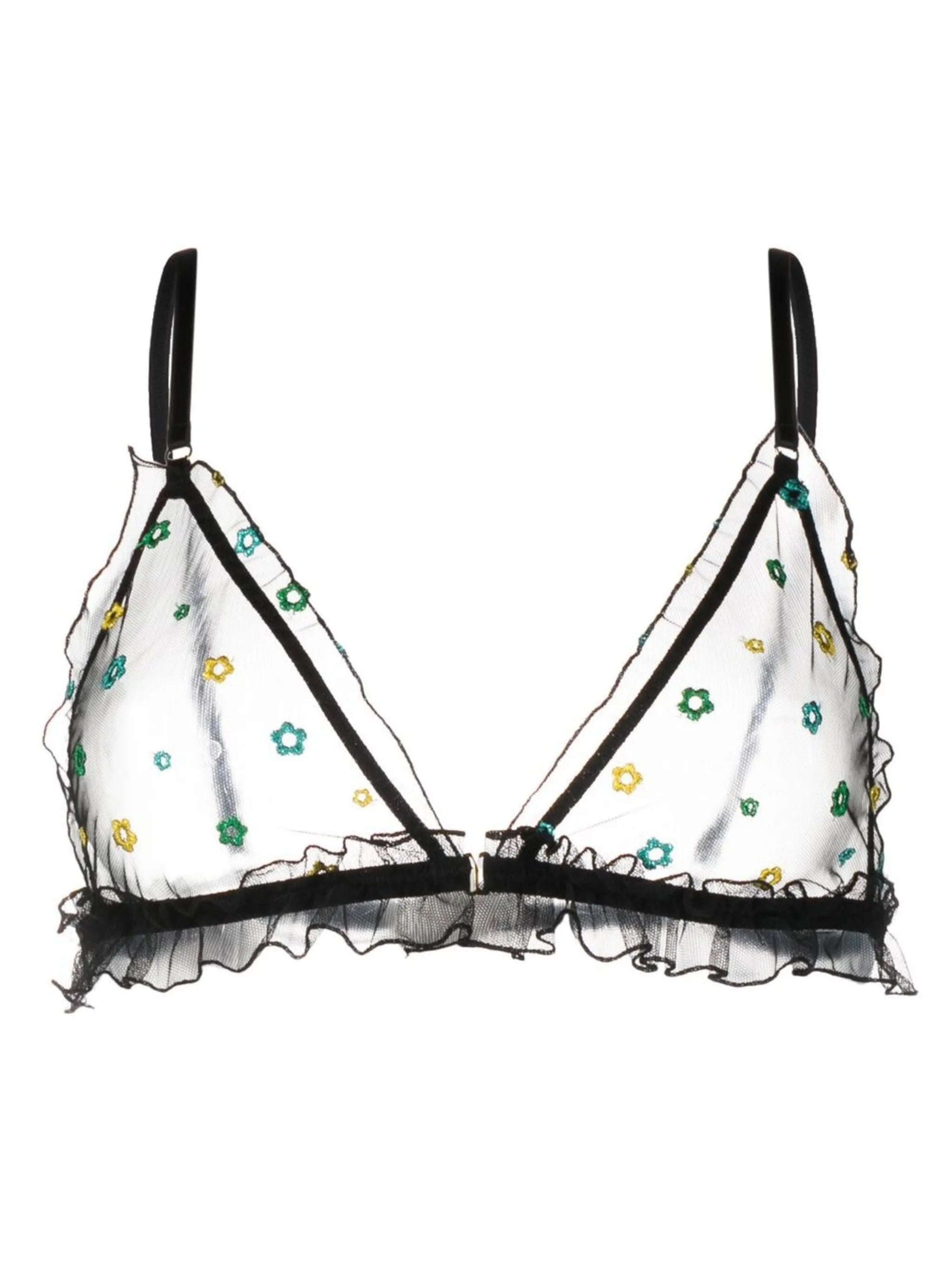 embroidered triangle bra