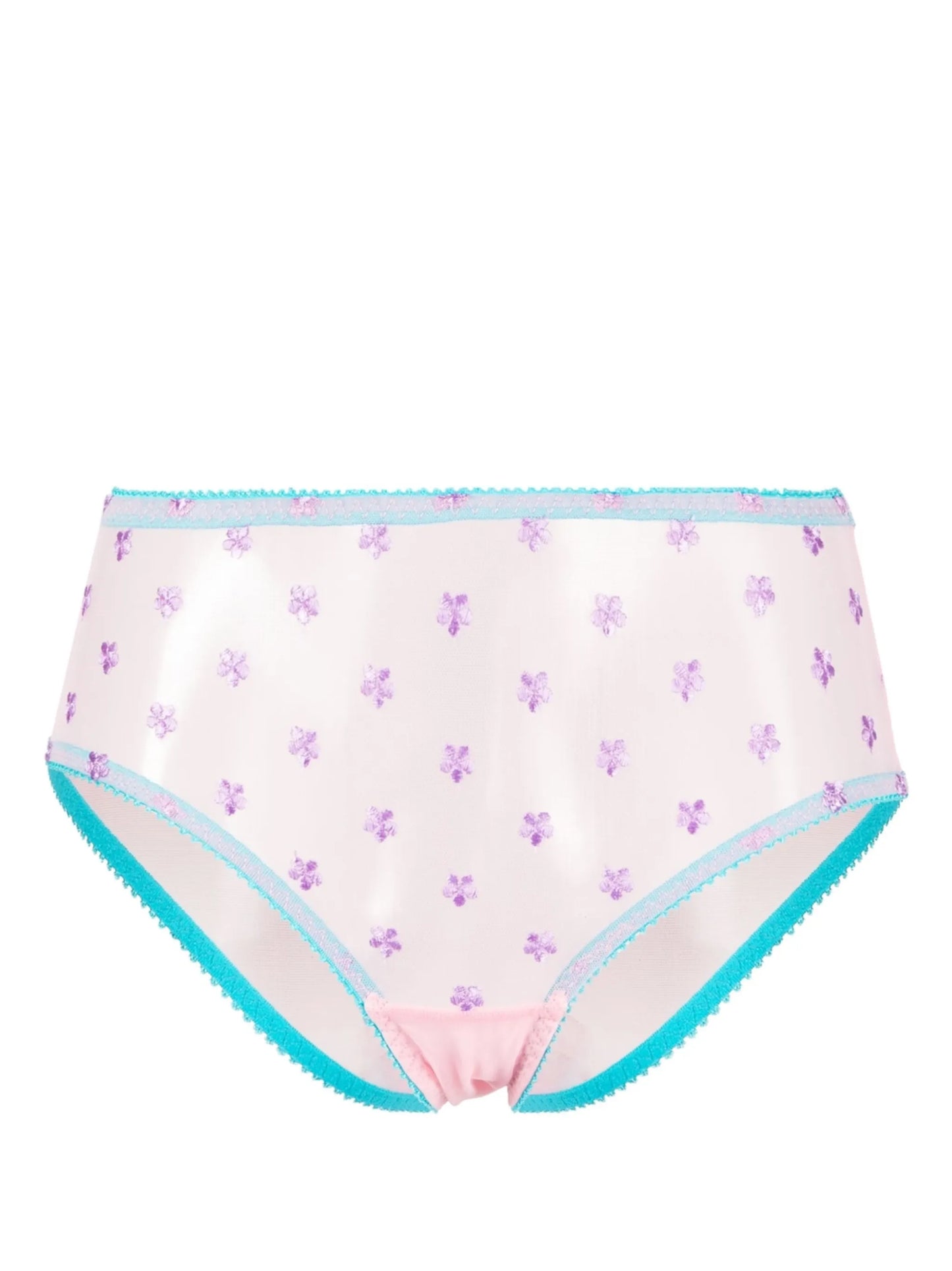 Beth floral-embroidered briefs