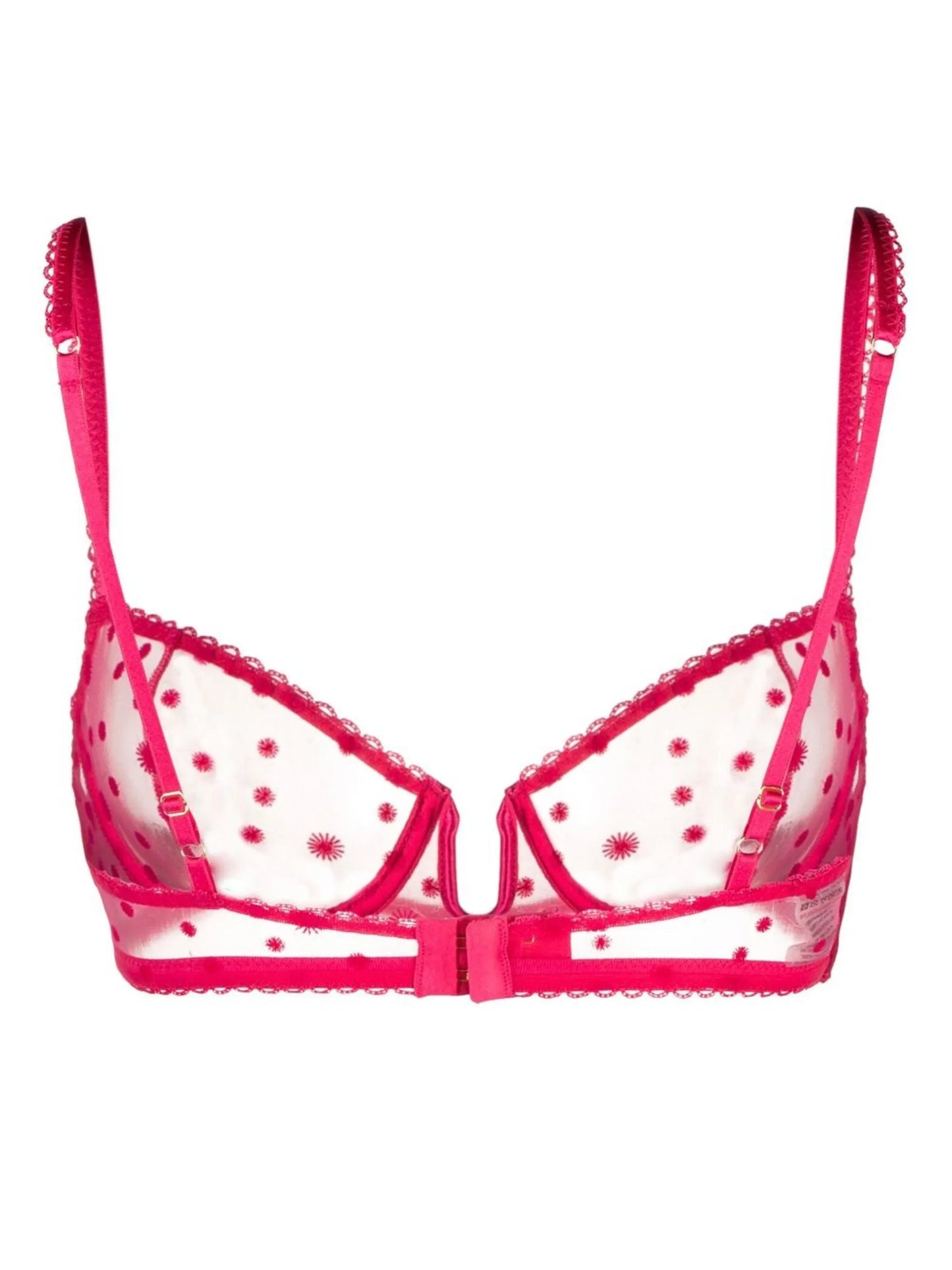 embroidered U-shaped underwire bra