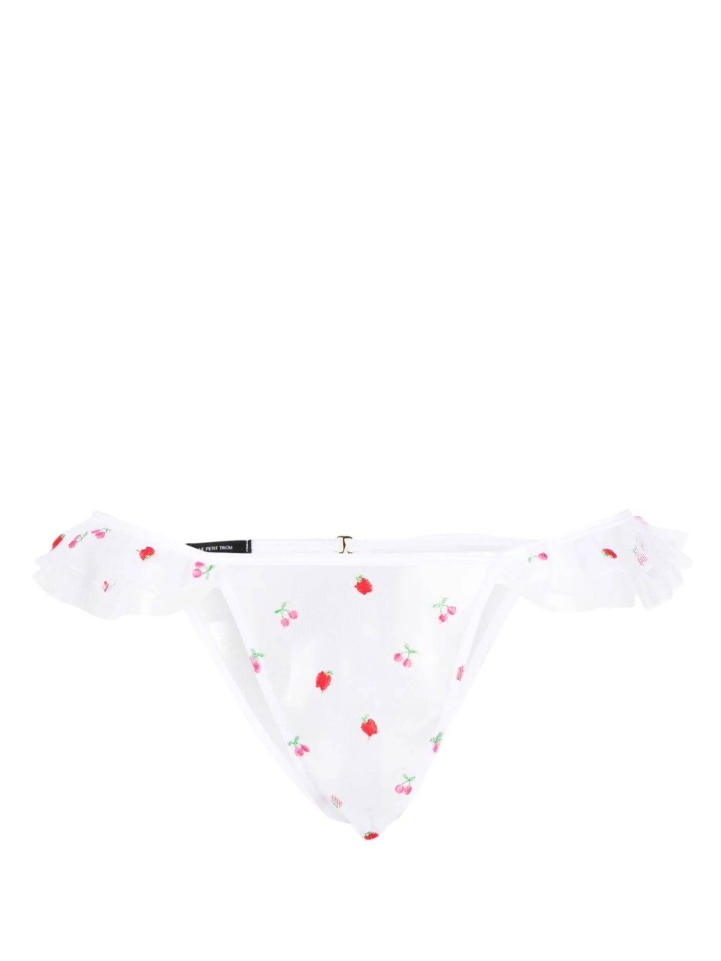 fruit-embroidered frilled brief