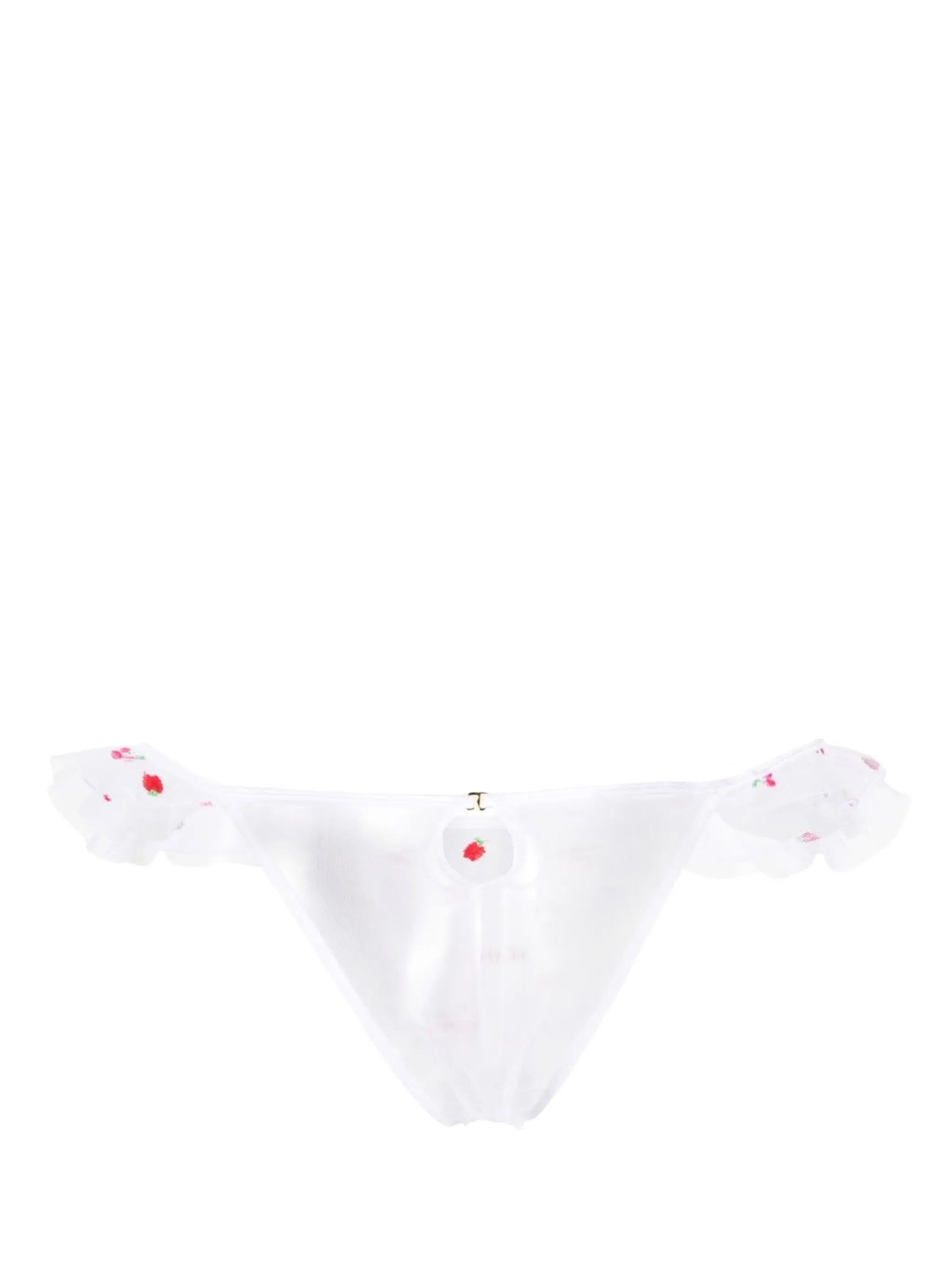 fruit-embroidered frilled brief