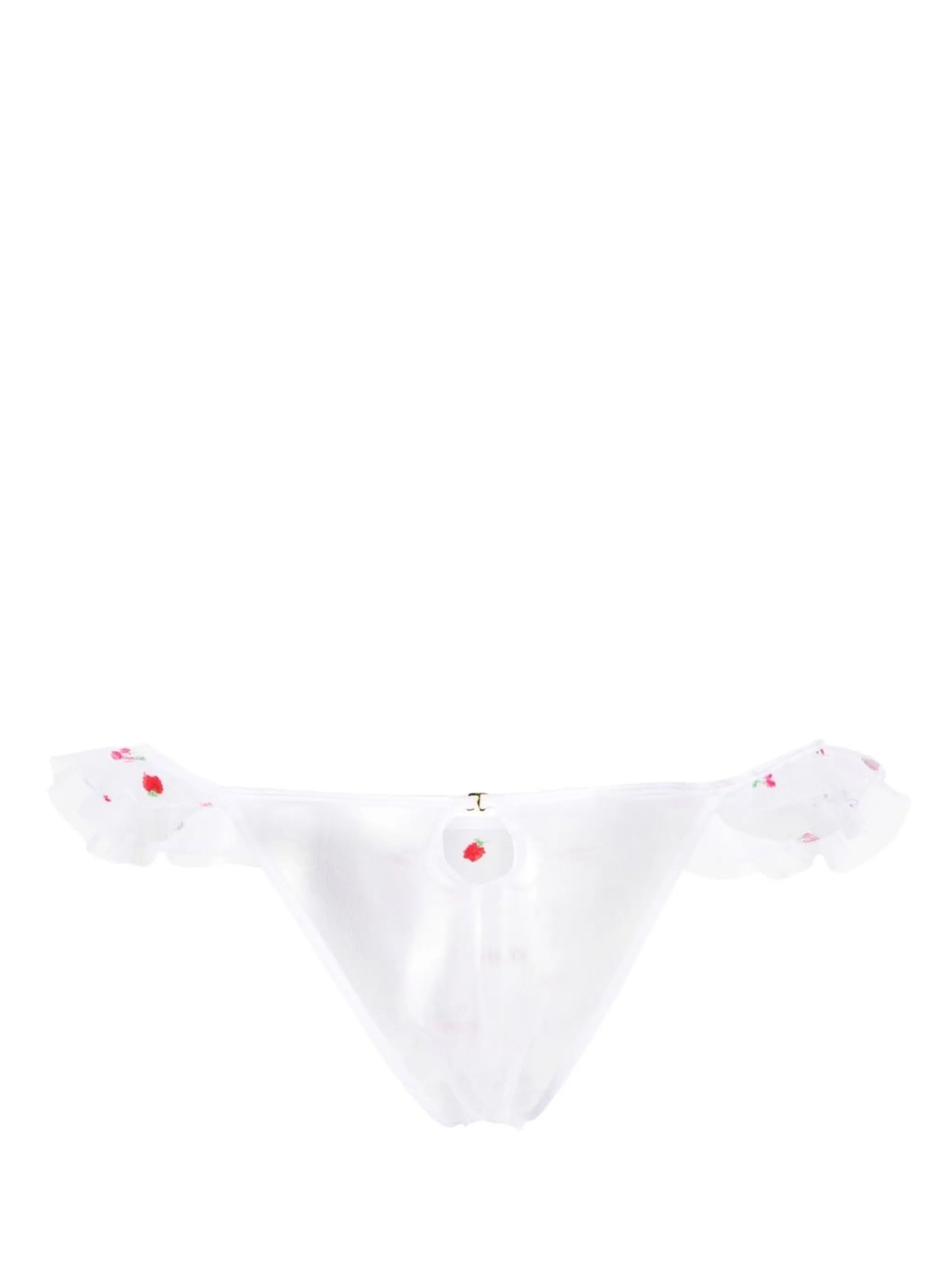 fruit-embroidered frilled brief