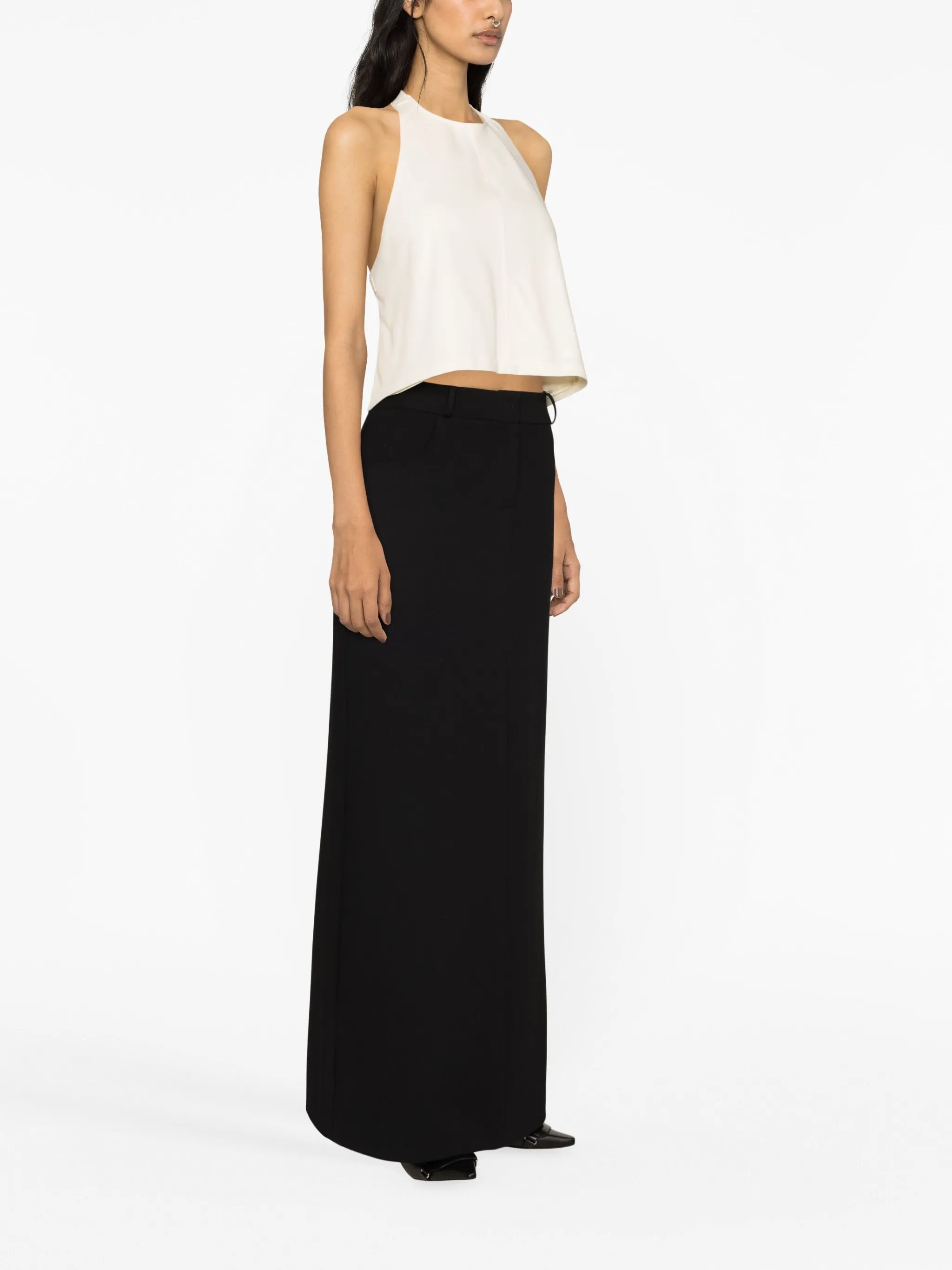 halterneck wool top