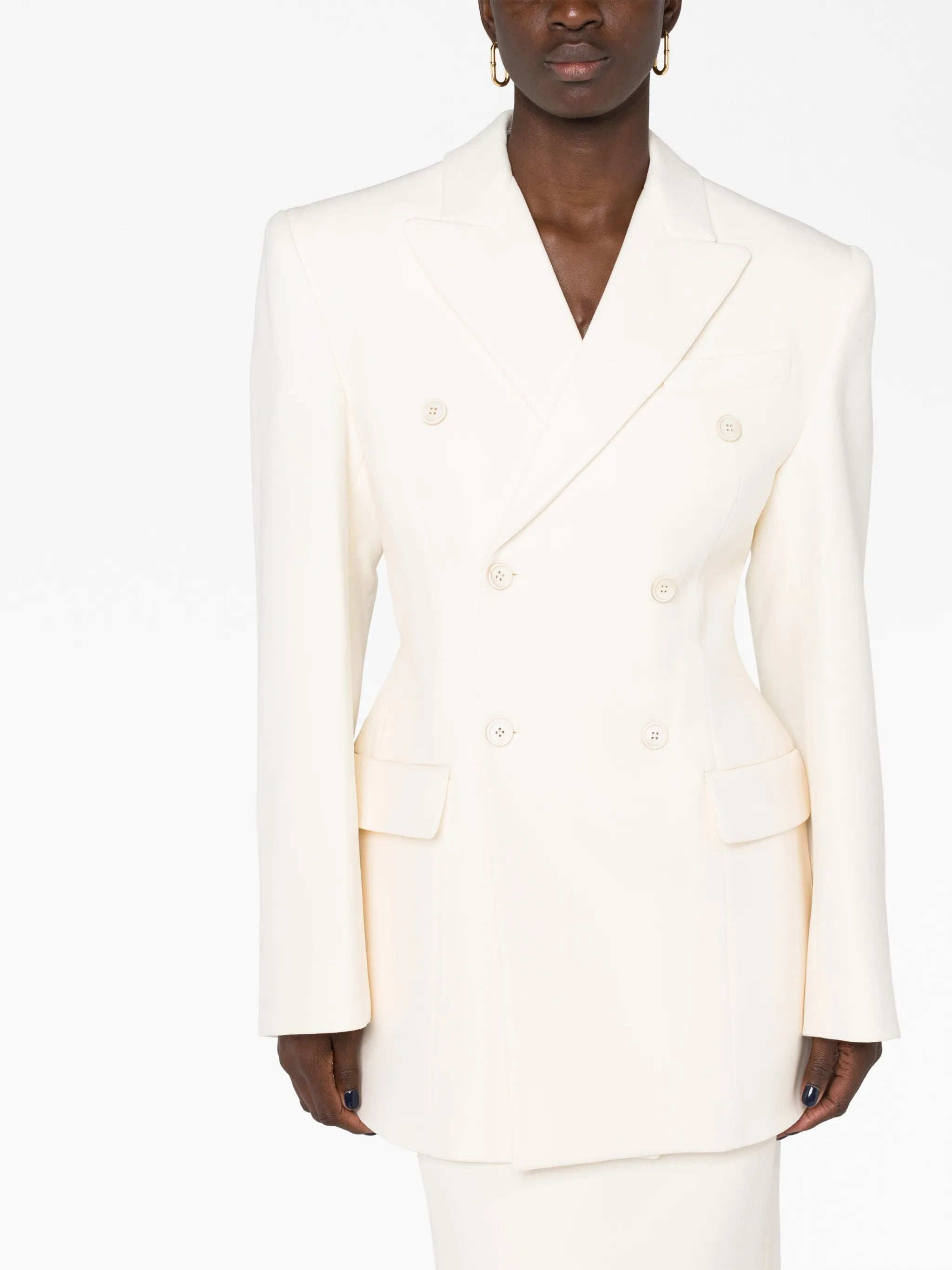 Contour double-breasted blazer