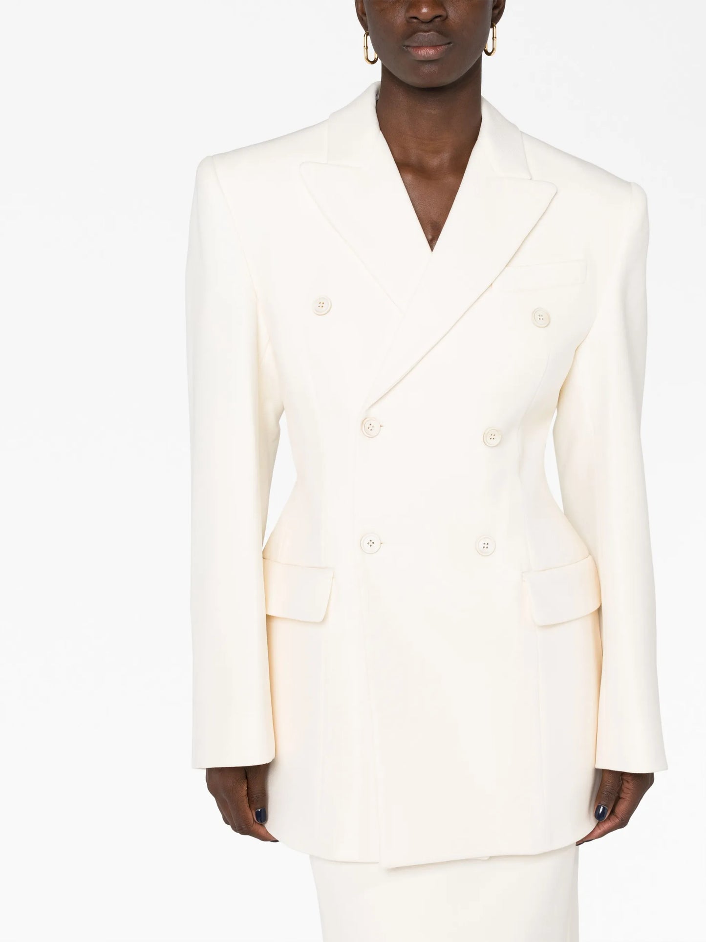 Contour double-breasted blazer