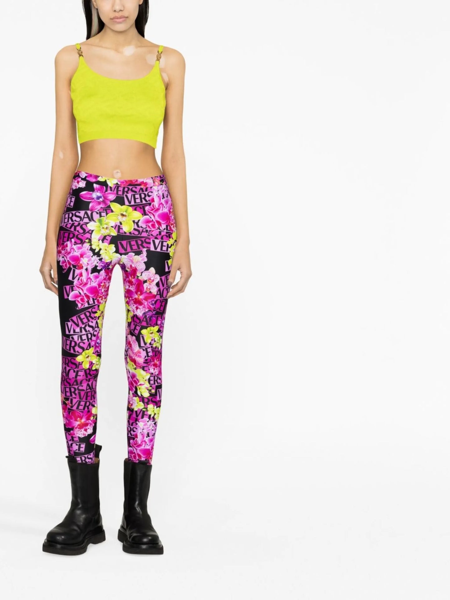 floral-print leggings