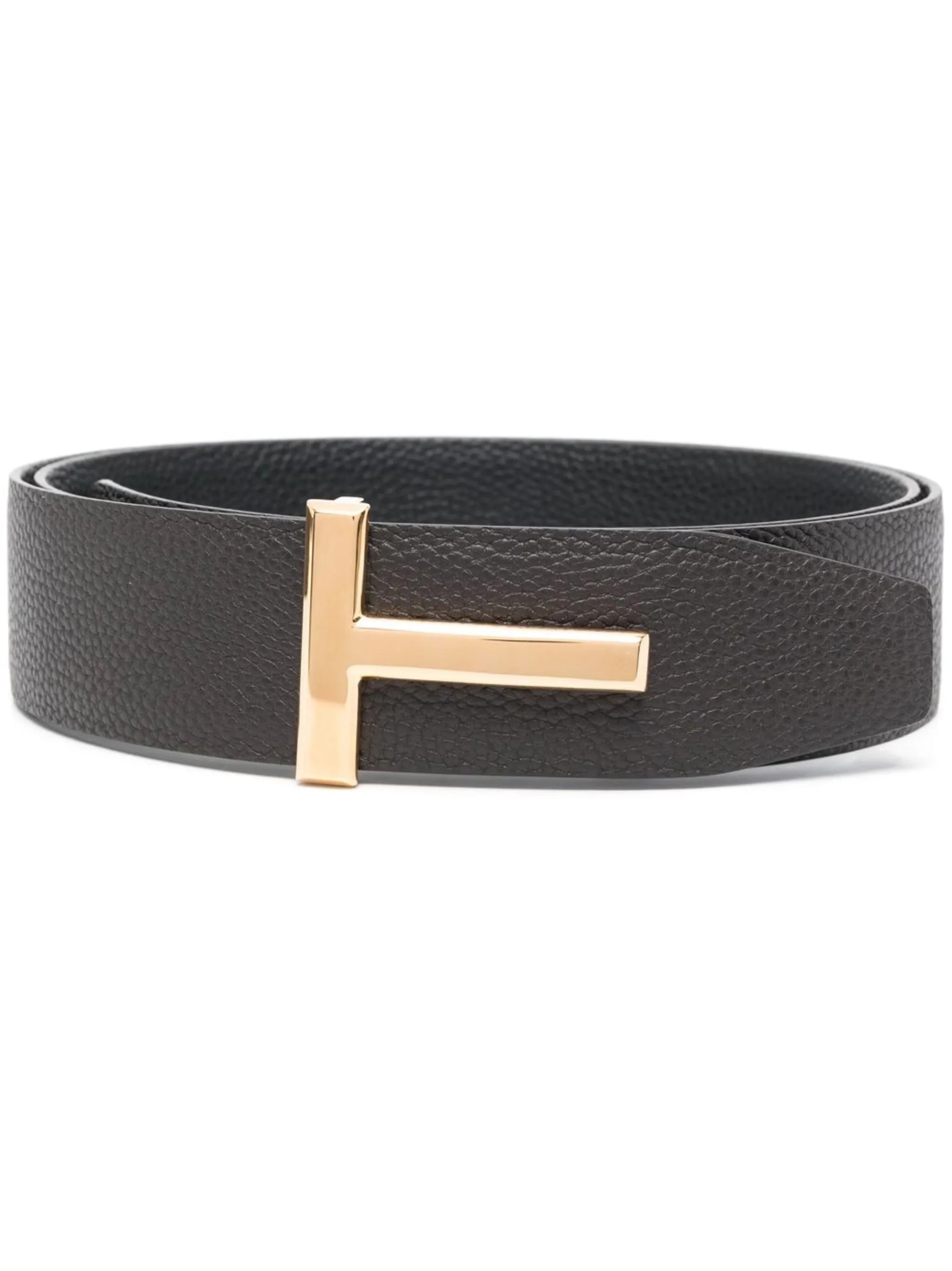 grain leather T Icon belt