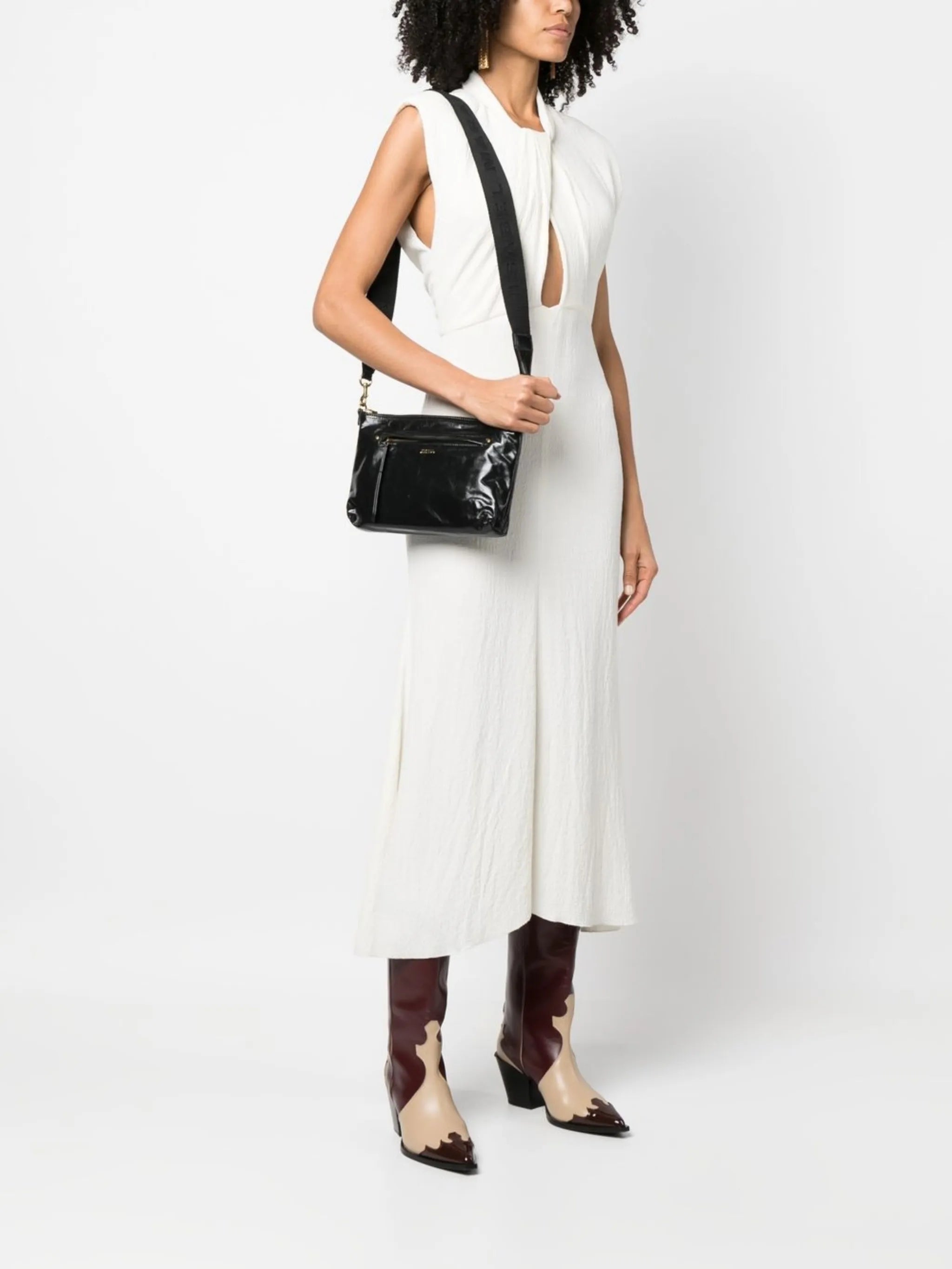 Nessah soft leather shoulder bag
