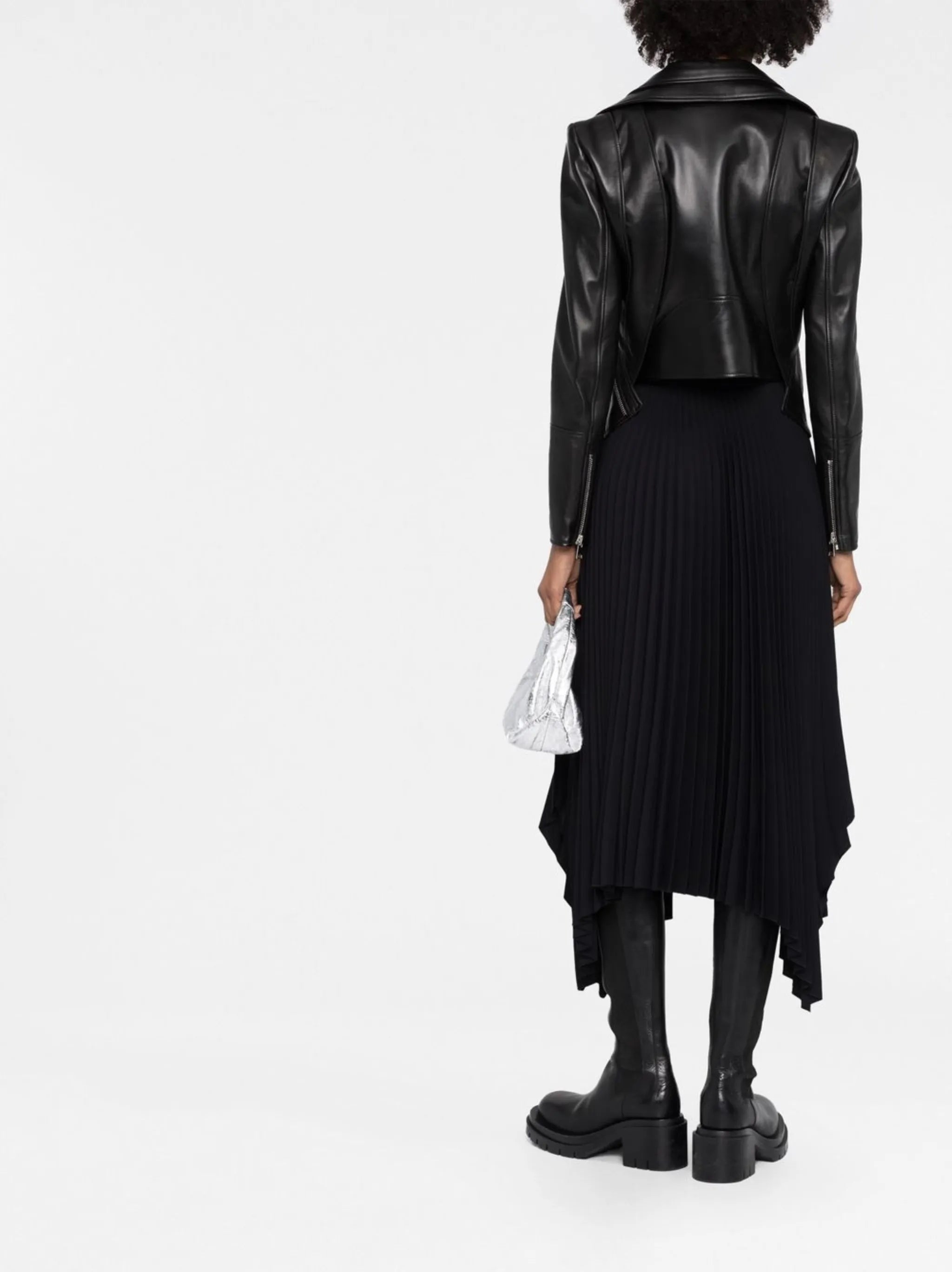 asymmetrical leather biker jacket