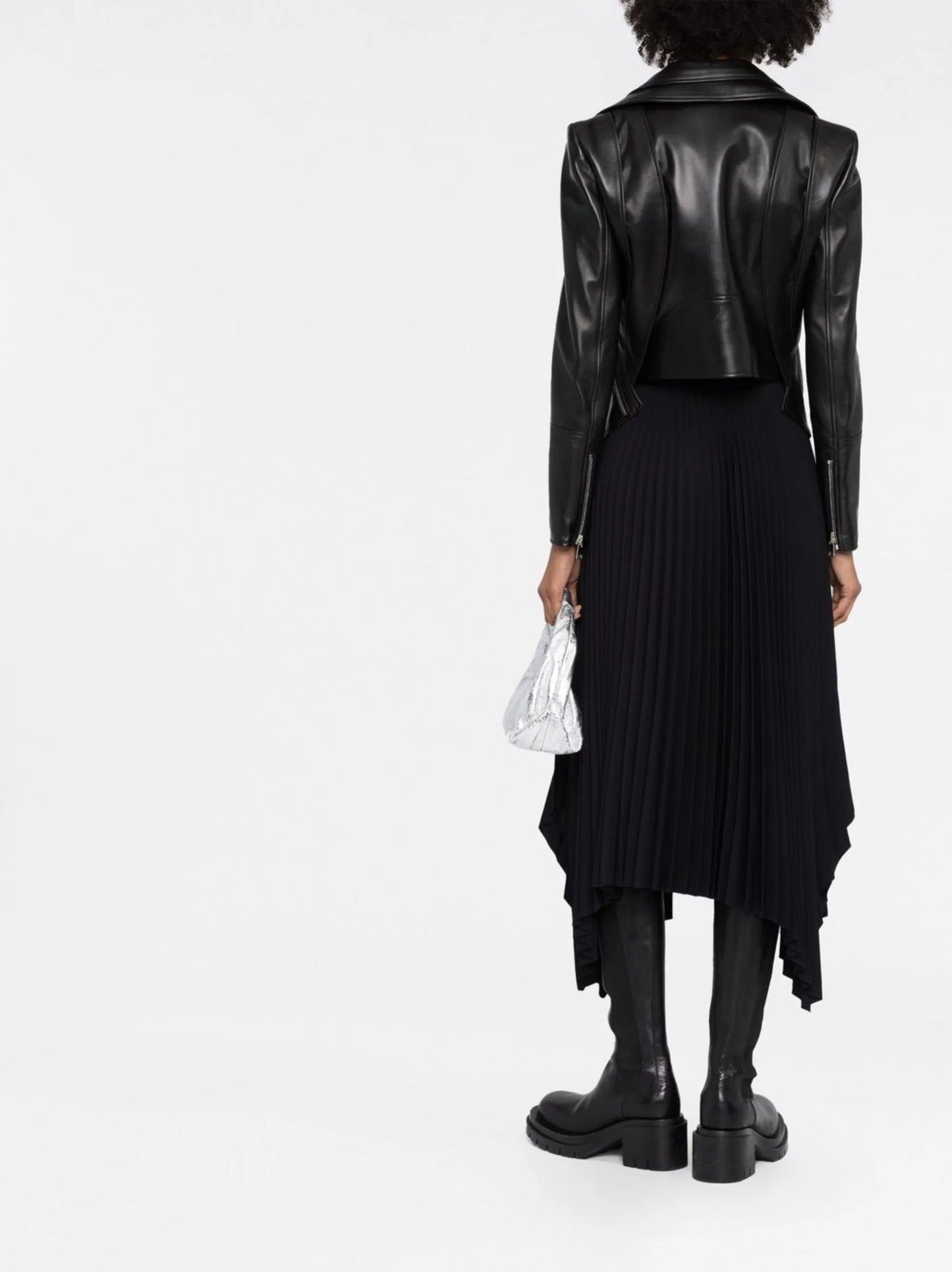 asymmetrical leather biker jacket